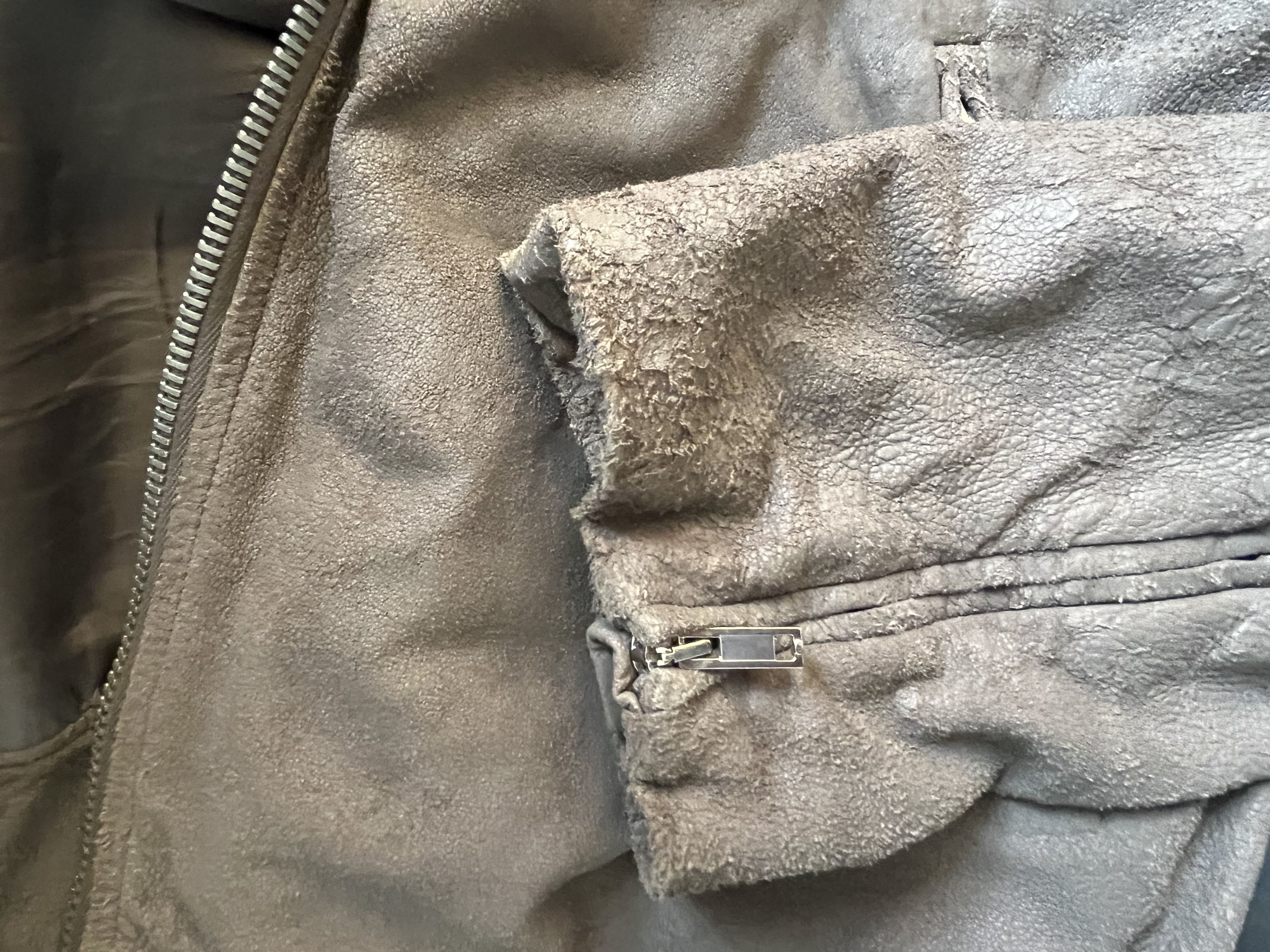 Rick Owens Rick Owens Blistered Cracked Lamb Leather Jacket Size US XXL / EU 58 / 5 - 13 Thumbnail