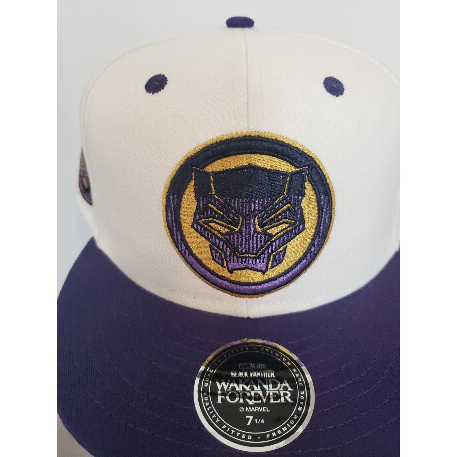 Lids Black Panther Hat Cap Marvel Fitted White Size 7 1/4 Lids Size ONE SIZE - 2 Thumbnail