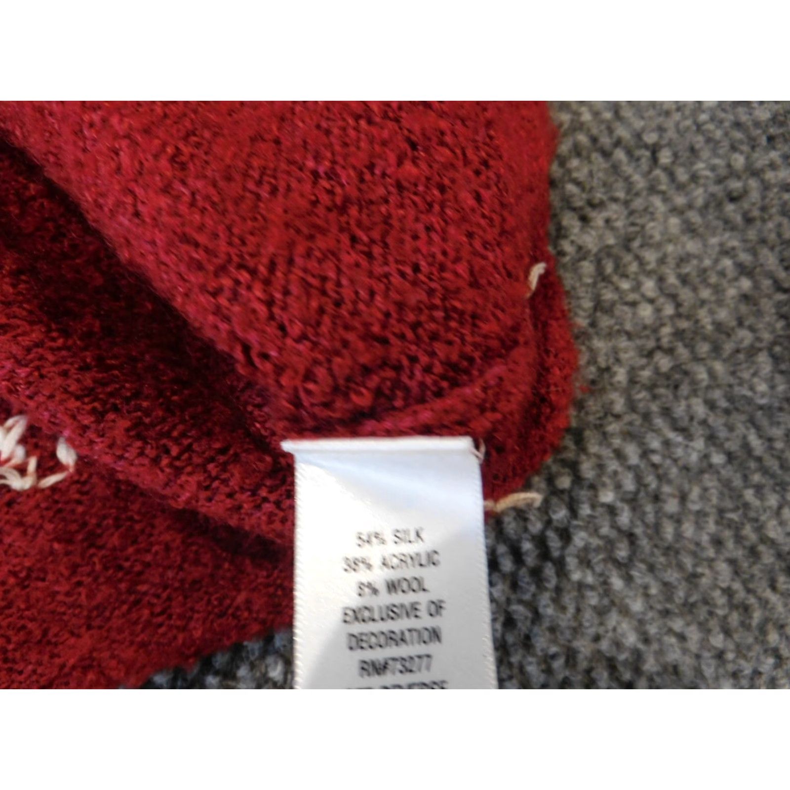 Croft & Barrow Croft & Barrow Womens Sweater Cardigan Full Zip Christmas Red Petite PL Balloon Sleeve SilК Crew Neck Wool Silk Acrylic Knit Button Vintage No Size L / US 10 / IT 46 - 6 Thumbnail