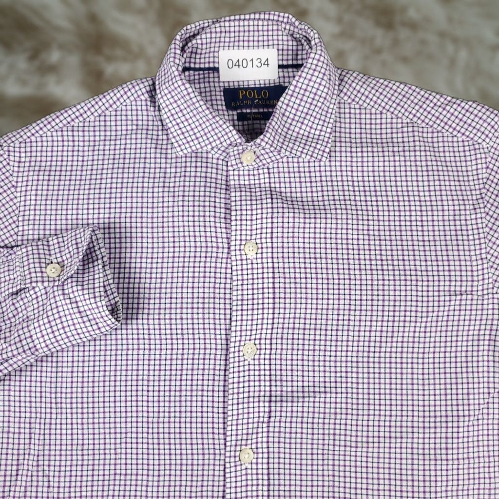 Ralph Lauren Ralph Lauren Shirt Adult Small Purple Check Button-Up Long Sleeve Cotton Mens Size US S / EU 44-46 / 1 - 1 Thumbnail