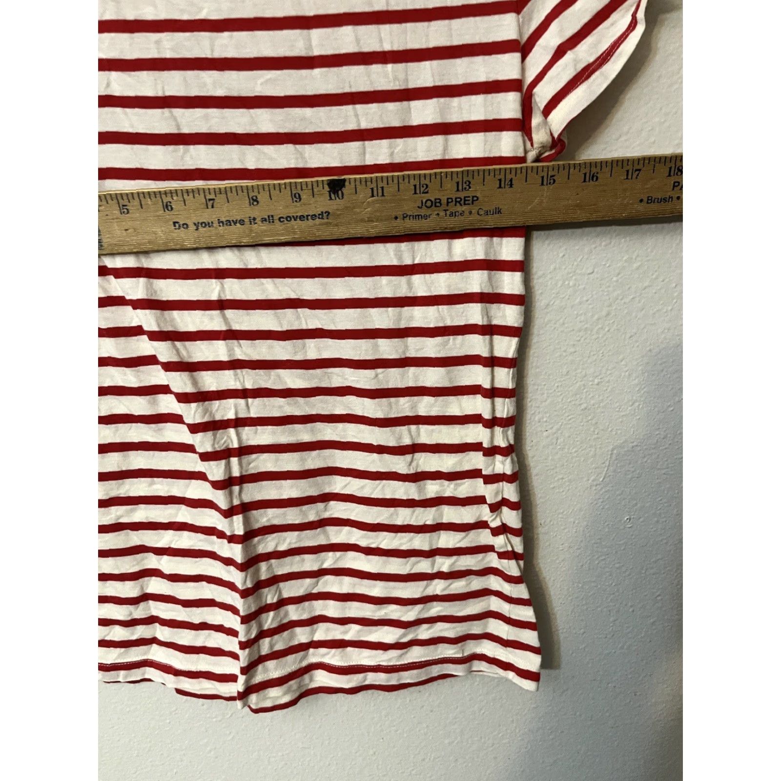 Gap VINTAGE Gap Cotton Crew Neck T-Shirt Red Small Women Short Sleeve Striped Size S / US 4 / IT 40 - 5 Thumbnail