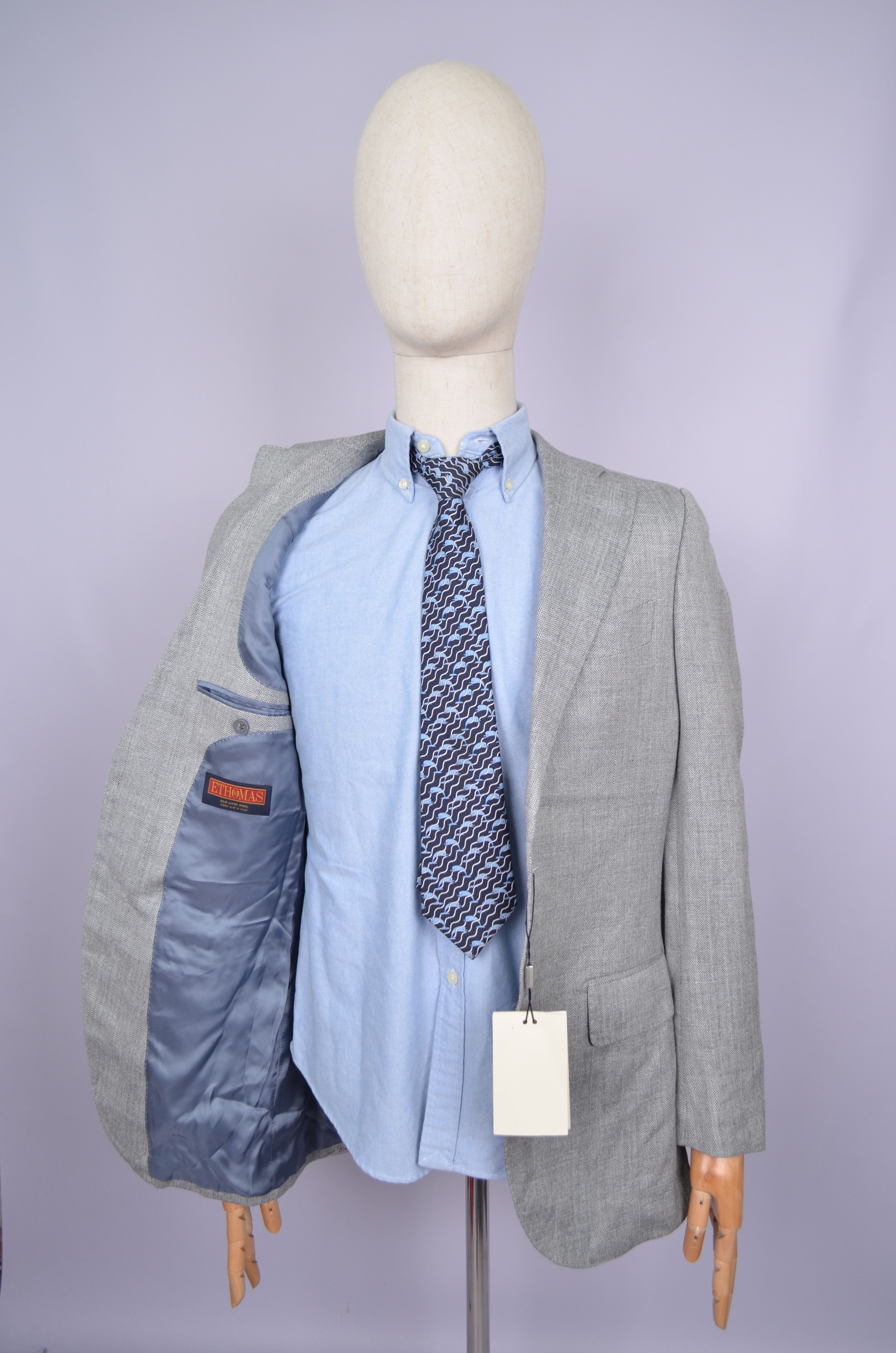Suitsupply SUITSUPPLY Lazio Ethomas Wool Silk Linen Suit Grey US36 Size 36R - 15 Thumbnail