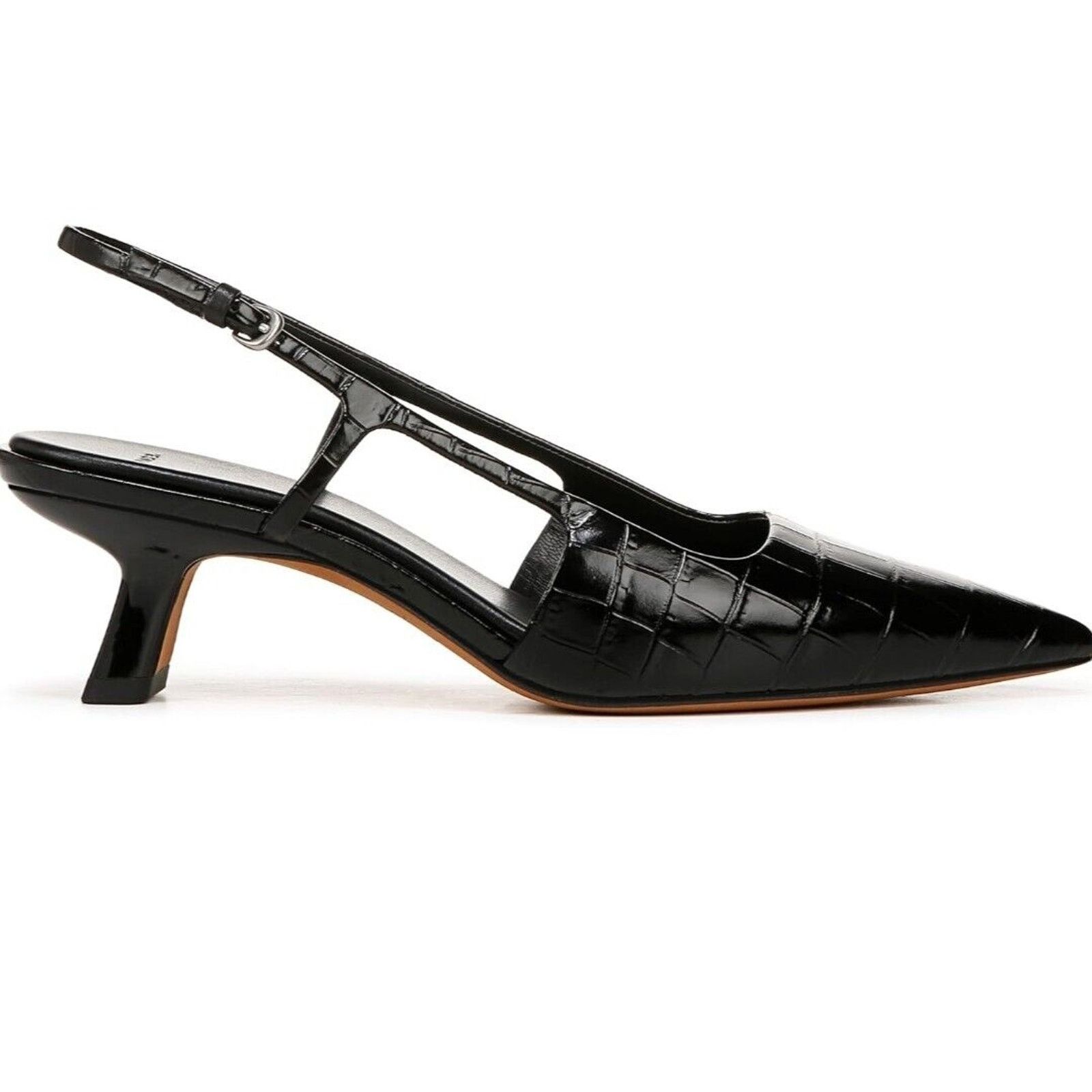 Vince Vince Womens Bianca Black CR, Black Crock Print Leather Size US 6.5 / IT 36.5 - 6 Thumbnail