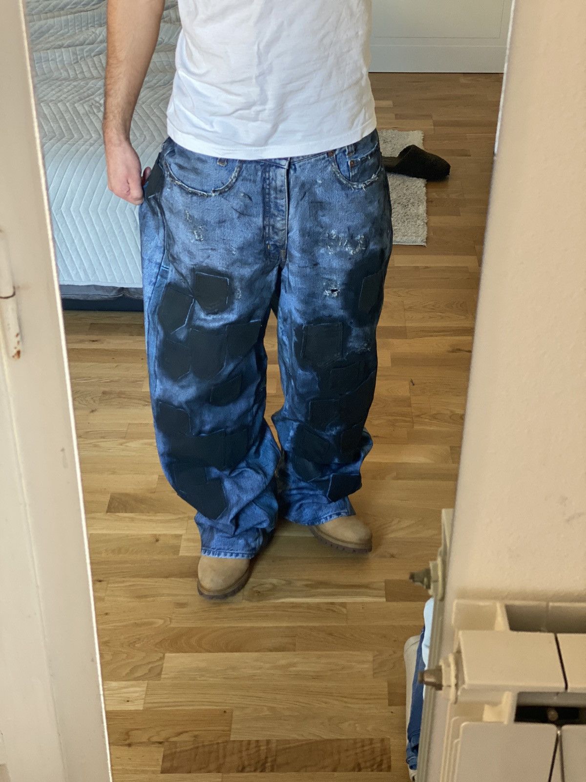 Vintage Custom baggy jeans Size US 35 - 5 Thumbnail