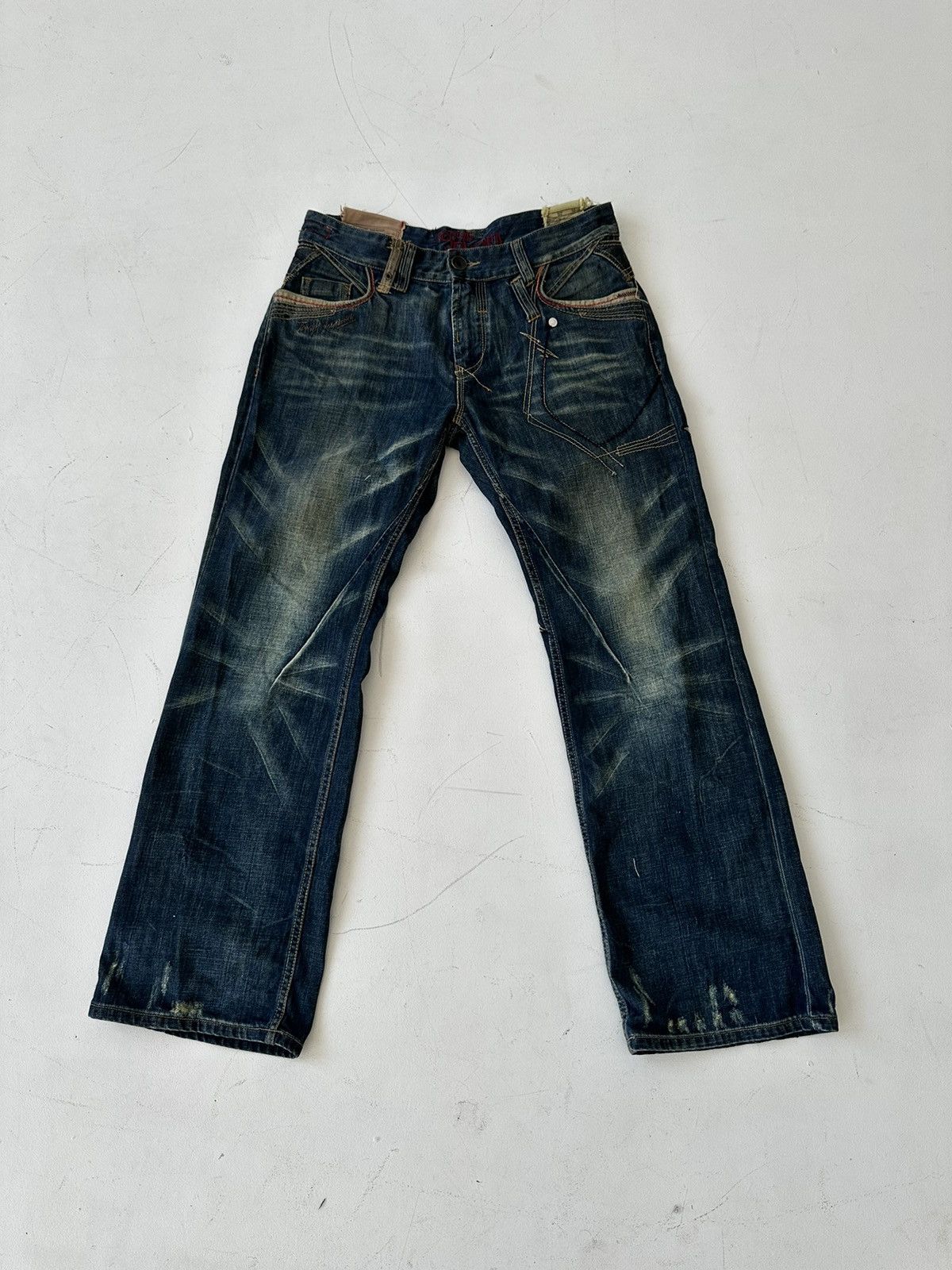 Japanese Brand Tough Jeansmith Japan Distressed Baggy Denim Jeans Size US 36 / EU 52 - 2 Thumbnail