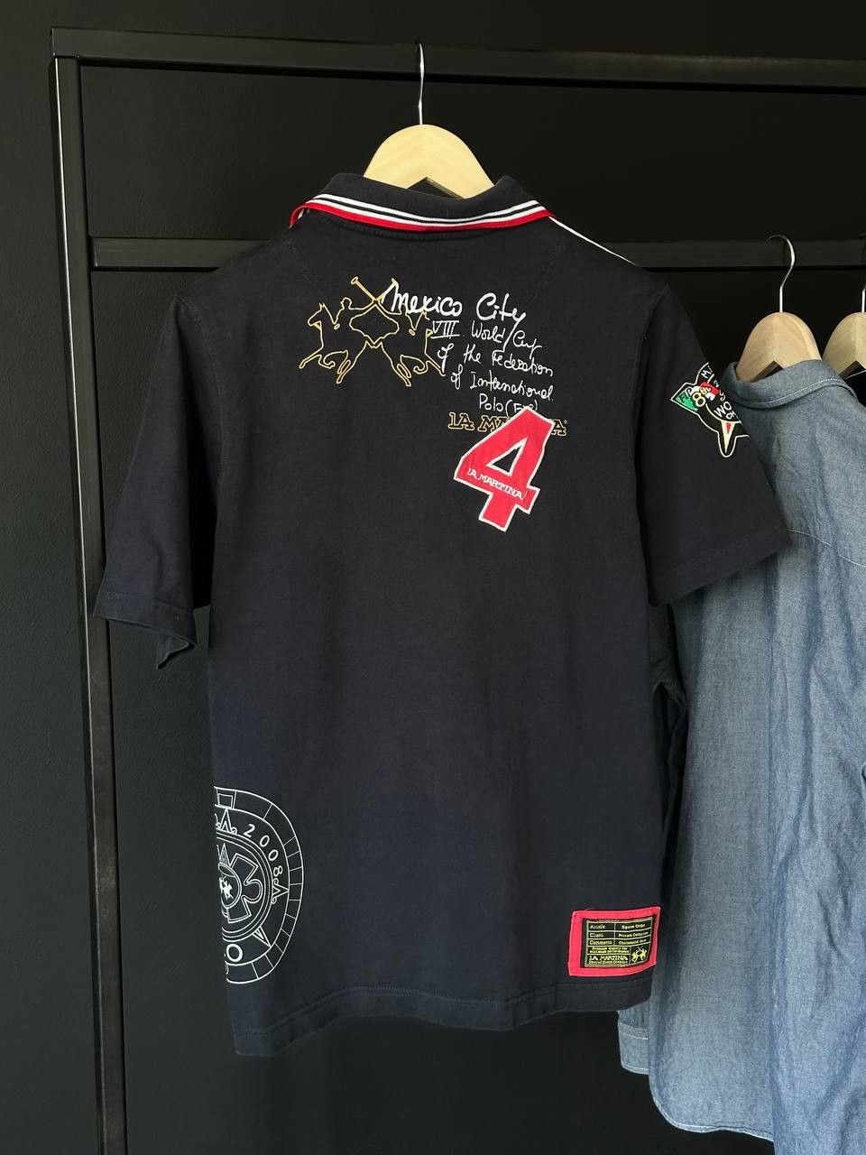 La Martina 2008 Vintage La Martina USA Polo Team Y2K Blockcore Size US L / EU 52-54 / 3 - 11 Thumbnail