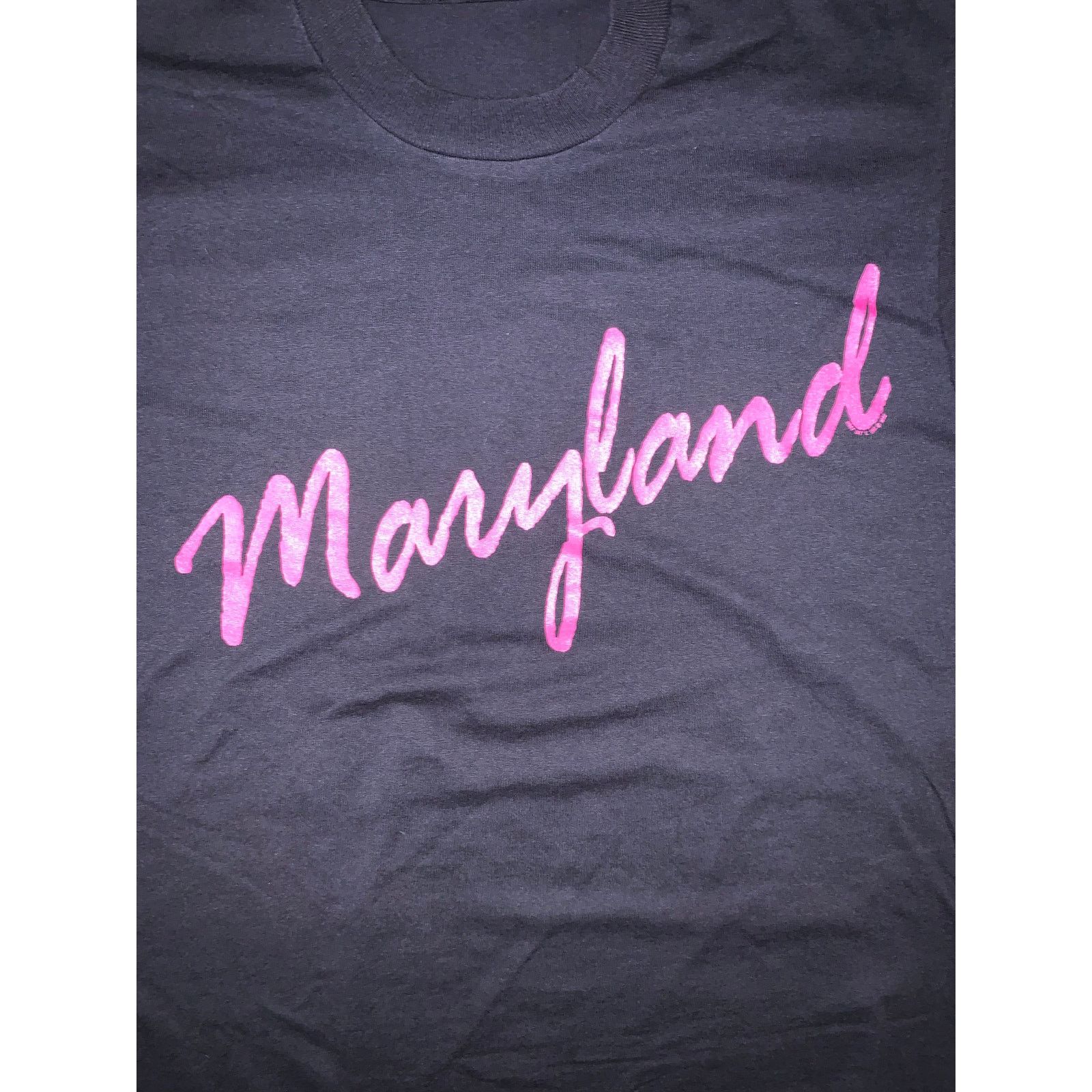 Other × Vintage Maryland Single Stitch T Shirt Black Pink Script Graphic USA Size US M / EU 48-50 / 2 - 3 Thumbnail