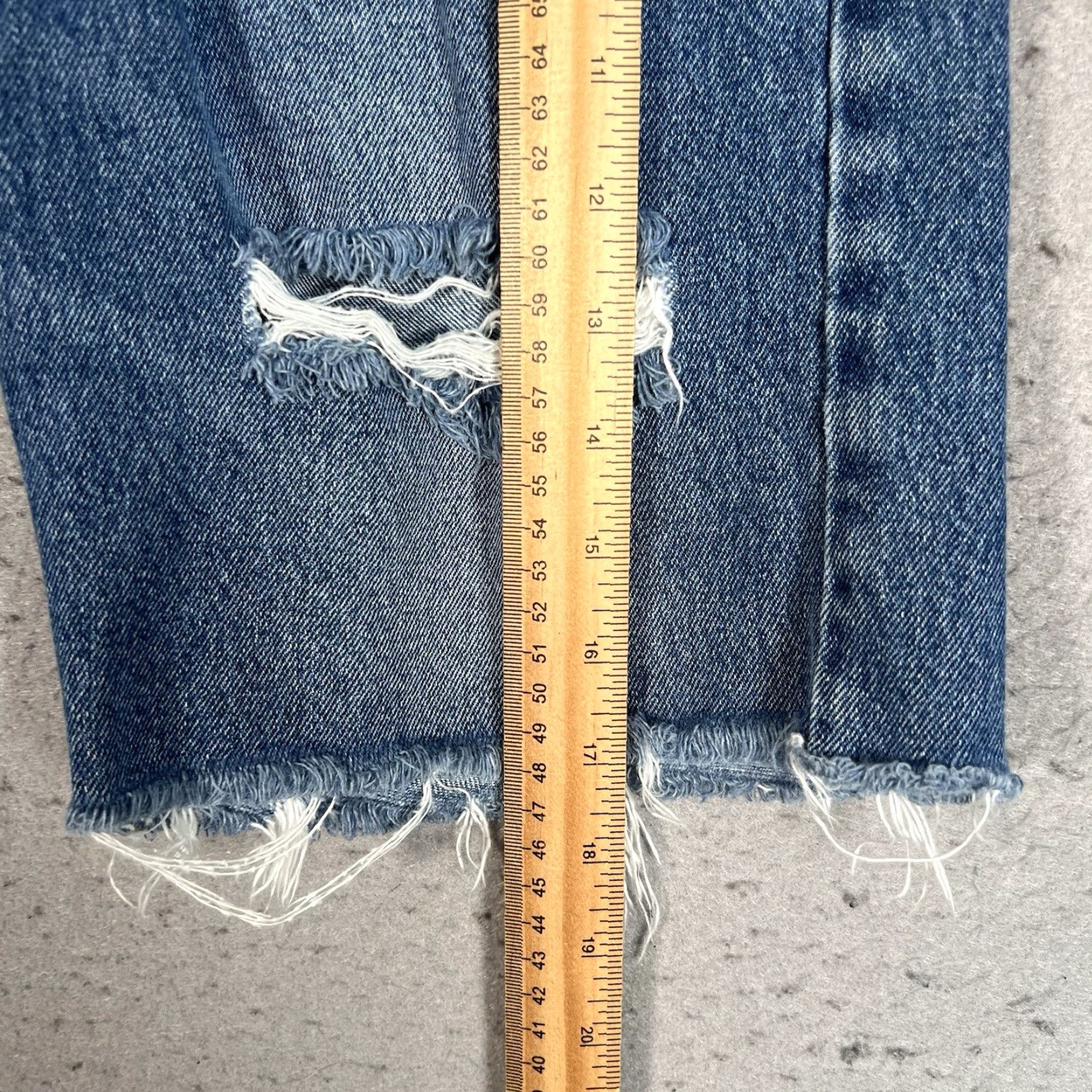 Topman Topman Denim Short — Adult Mens 30 Blue Medium Wash Bermuda 8in Inseam Regular Cotton Front Flat Shirt? Size US 30 / EU 46 - 4 Thumbnail