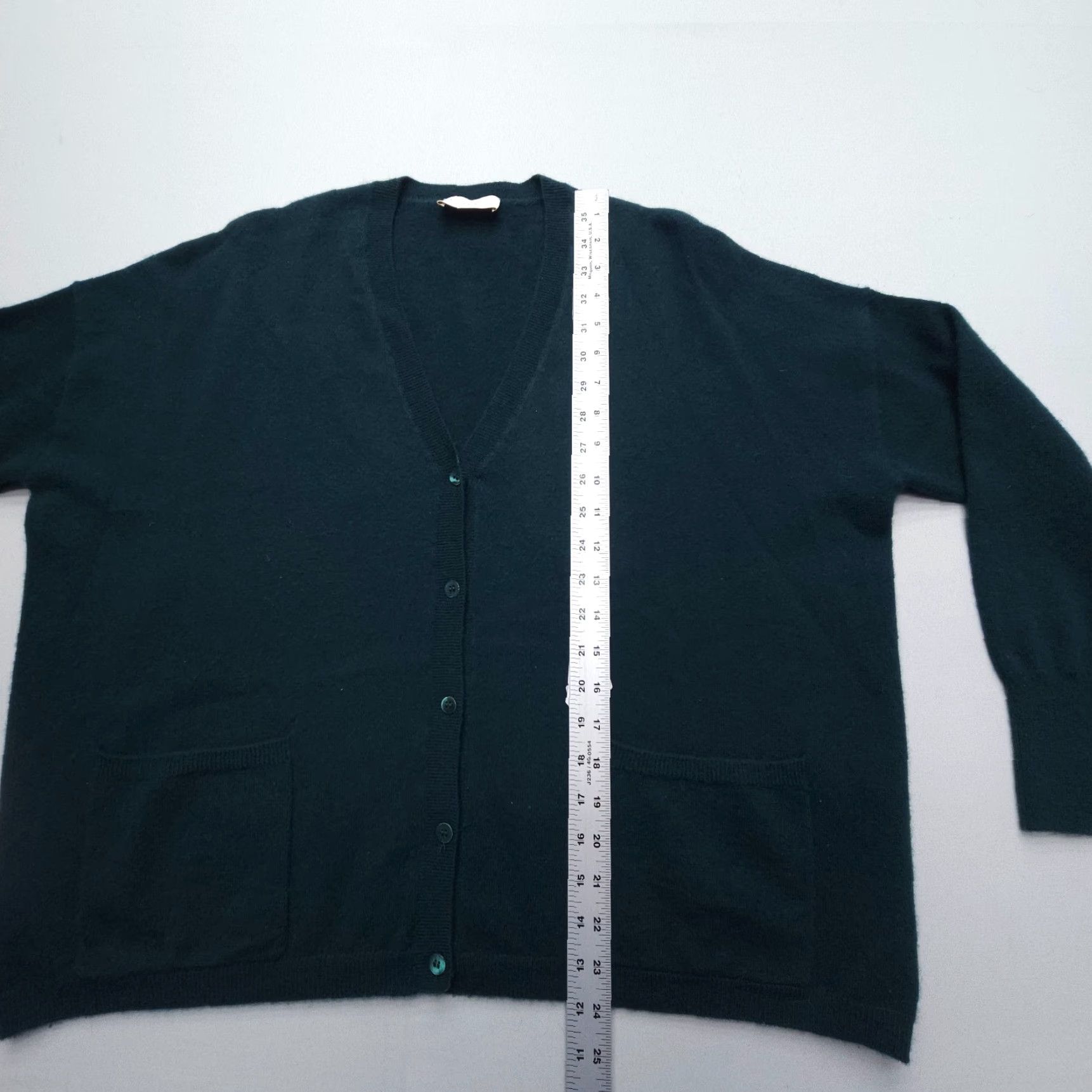 Vintage VINTAGE Poles Maison Montagut Cardigan Sweater Women Regular Size M Green Cashmere Knit Long Sleeve V-Neck Size M / US 6-8 / IT 42-44 - 6 Thumbnail