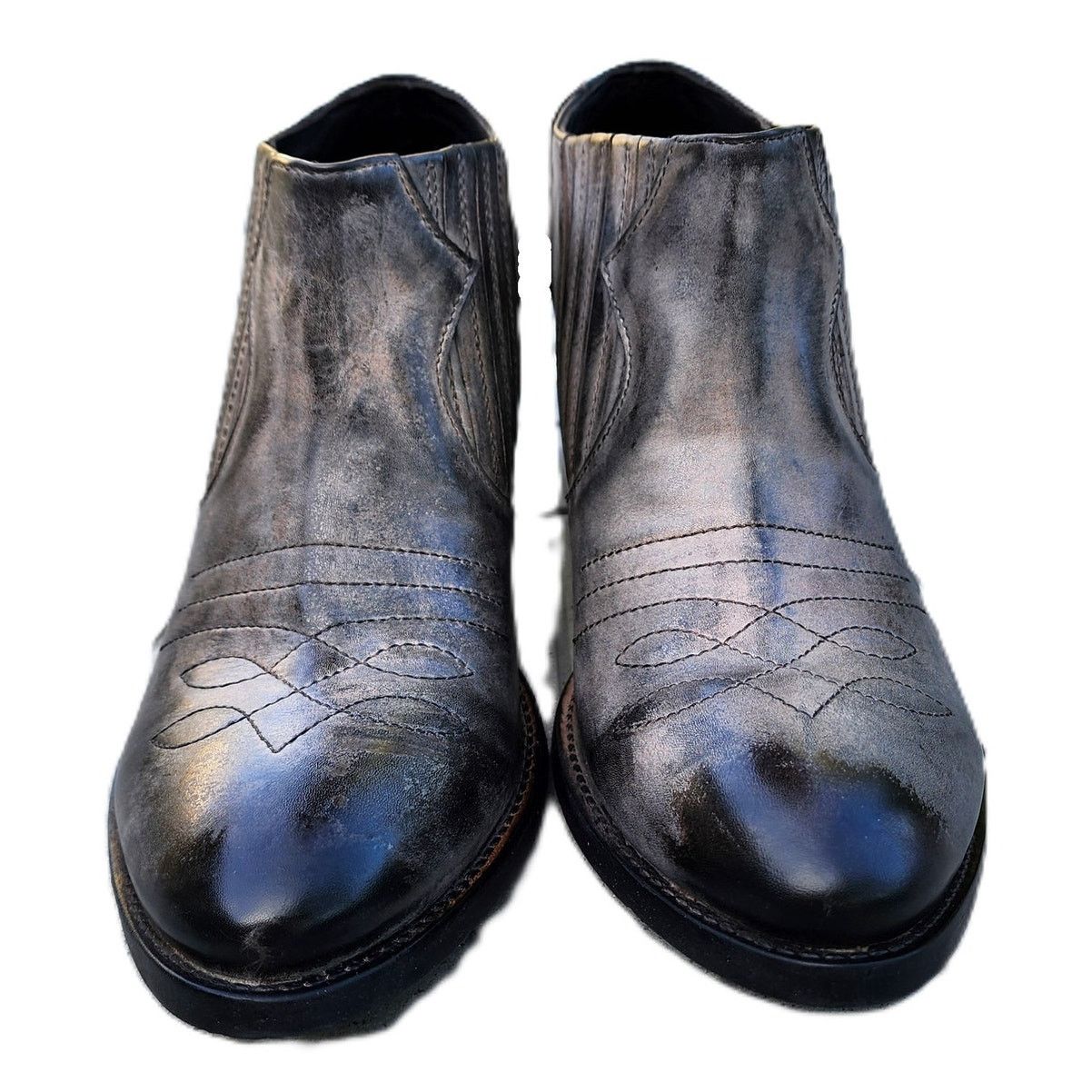 Designer Roan Malina Leather Western Ankle Boots 8 Size US 8 / IT 38 - 4 Thumbnail