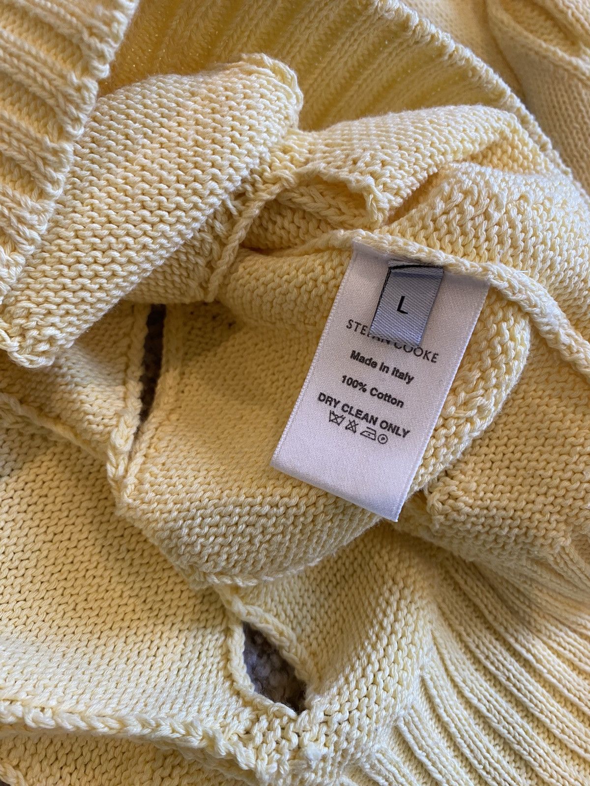 Stefan Cooke Stefan Cooke Yellow Slashed knitwear Size US L / EU 52-54 / 3 - 4 Thumbnail