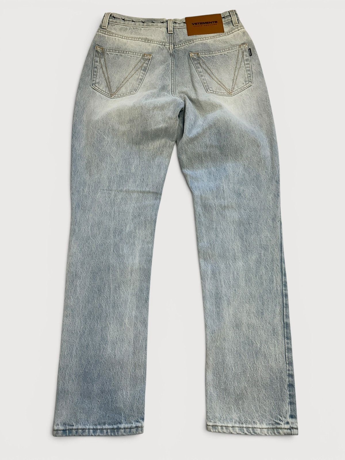 Vetements Pentagram Tattoo Gothic Logo Denim Jeans Size US 30 / EU 46 - 2 Thumbnail