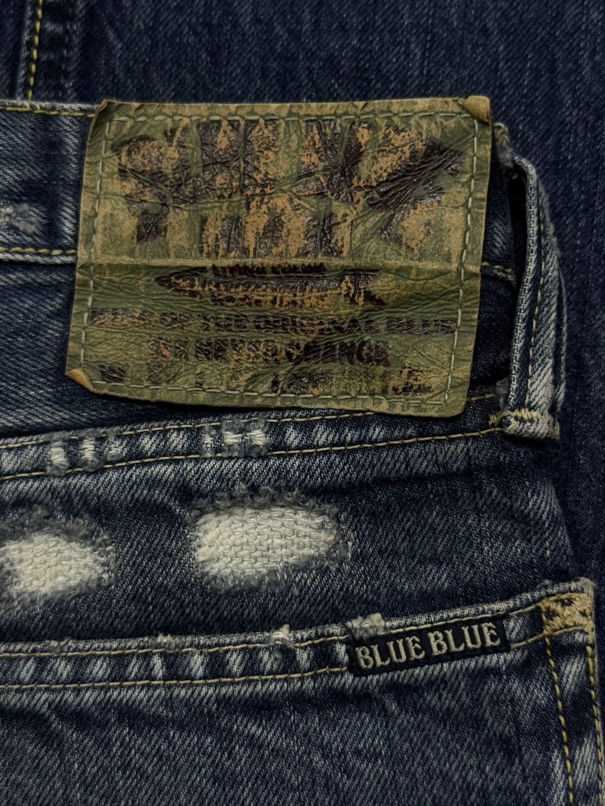 Blue Blue Japan Vintage Y2K Blue Blue Japan | King Of The Blue | W31 Size US 31 - 11 Thumbnail