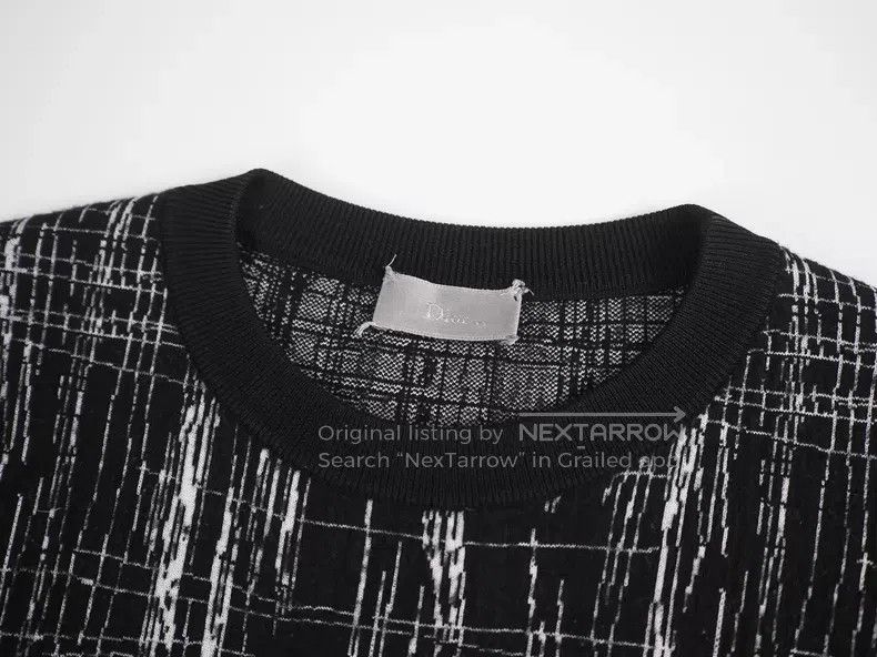 Dior Dior Black and White Striped Jacquard Knit Long Sleeve Size US M / EU 48-50 / 2 - 3 Thumbnail