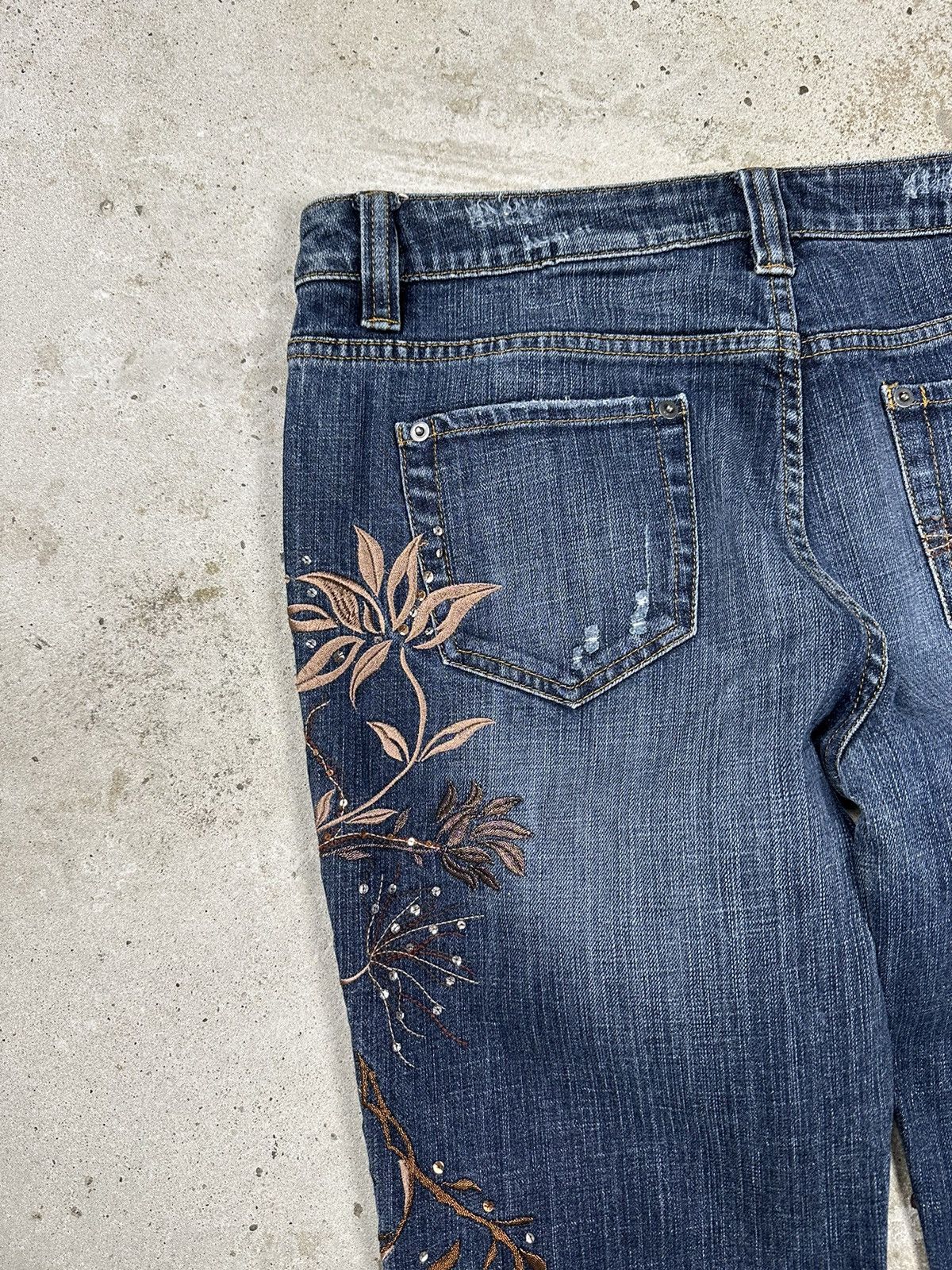 If Six Was Nine Vintage Y2K Flare Bootcut Rhinestones Denim Pants Jeans Size US 30 / EU 46 - 11 Thumbnail