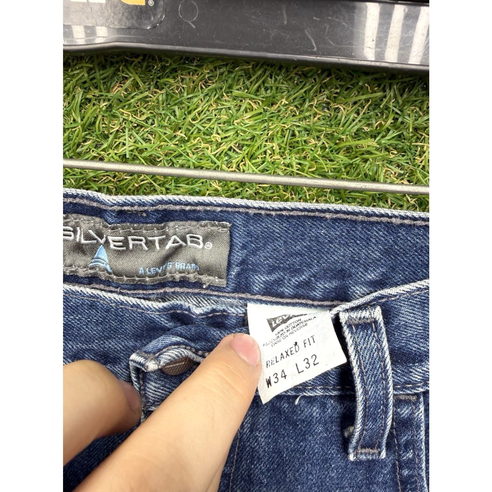 Levi's Levi's Silvertab Jeans Mens 34x32 Denim 90s Grunge Y2K Skater Jeans Straight Relaxed Regular 5-Pocket Blue Denim Dark Vintage Size US 34 / EU 50 - 6 Thumbnail