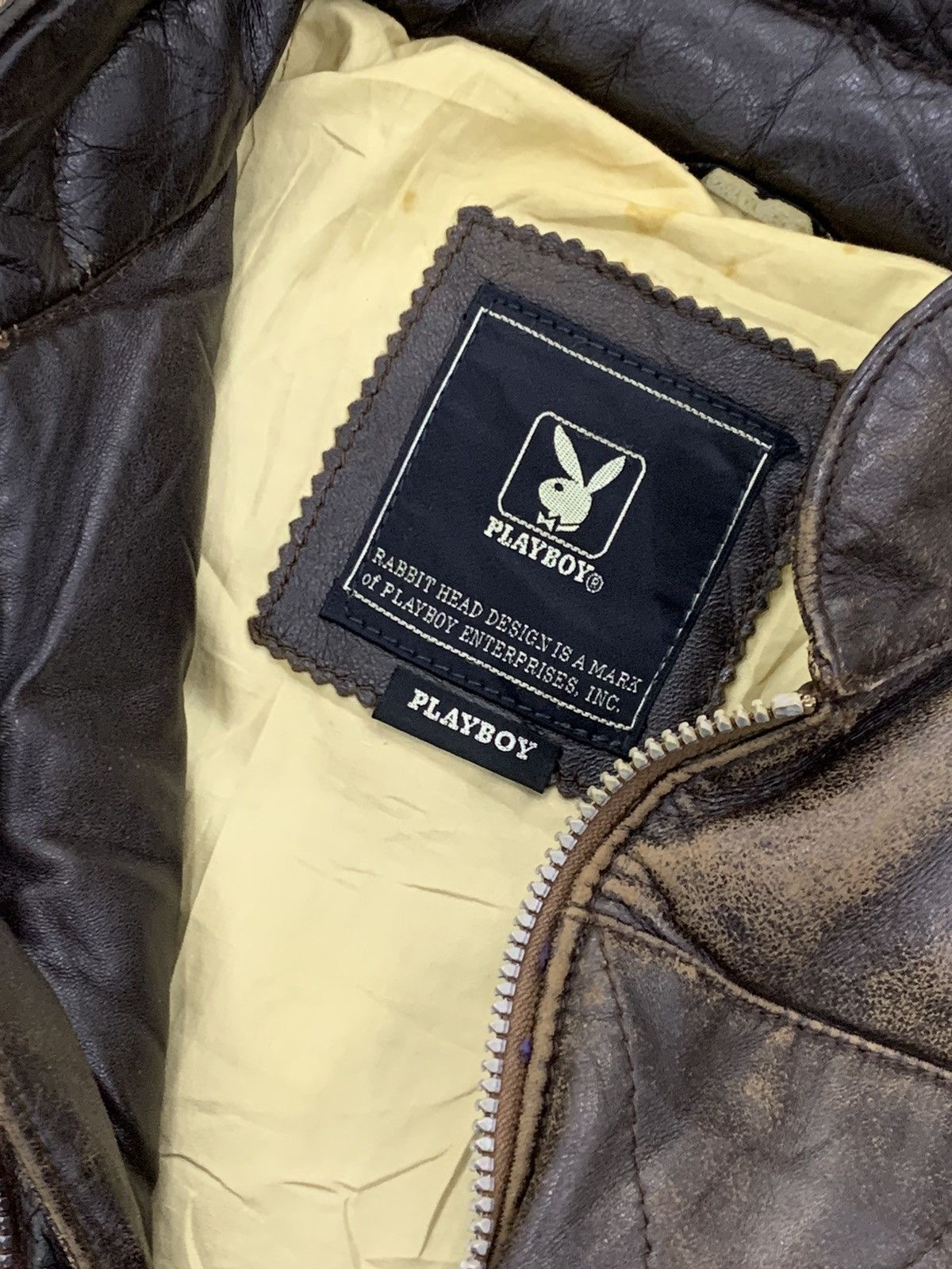 Playboy Vintage Playboy leather puffer jacket Size US L / EU 52-54 / 3 - 3 Thumbnail