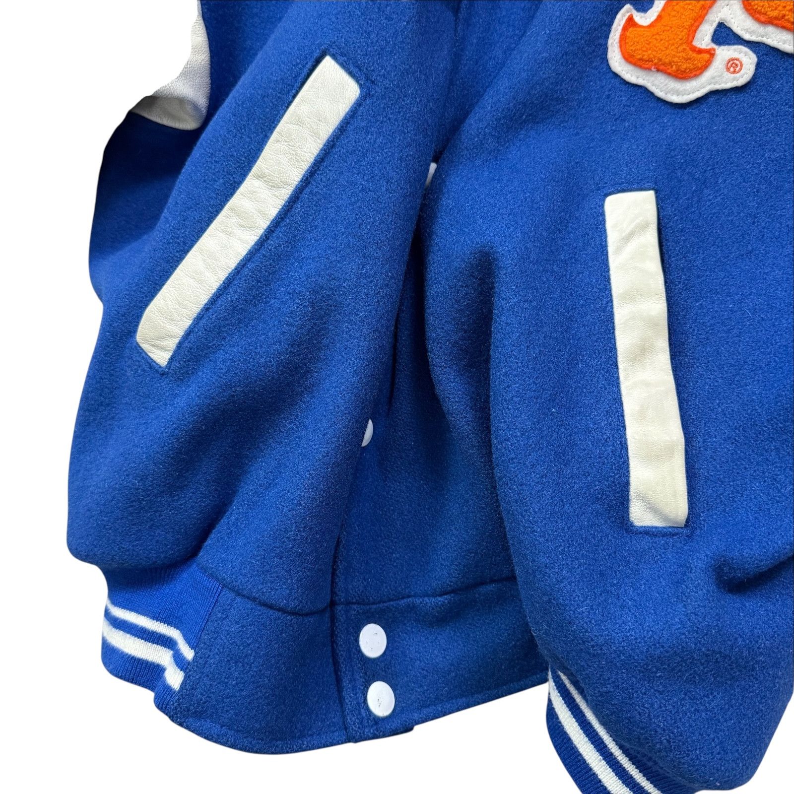 MLB VTG 90s NEW YORK METS MIRAGE VARSITY JACKET WOOL LEATHER Size US M / EU 48-50 / 2 - 10 Thumbnail
