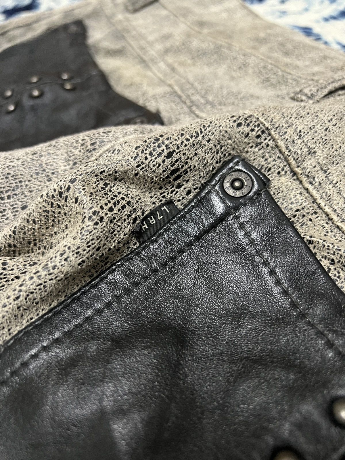 If Six Was Nine Vintage L7 flare Leather Pant Rare Design Size US 31 - 8 Thumbnail