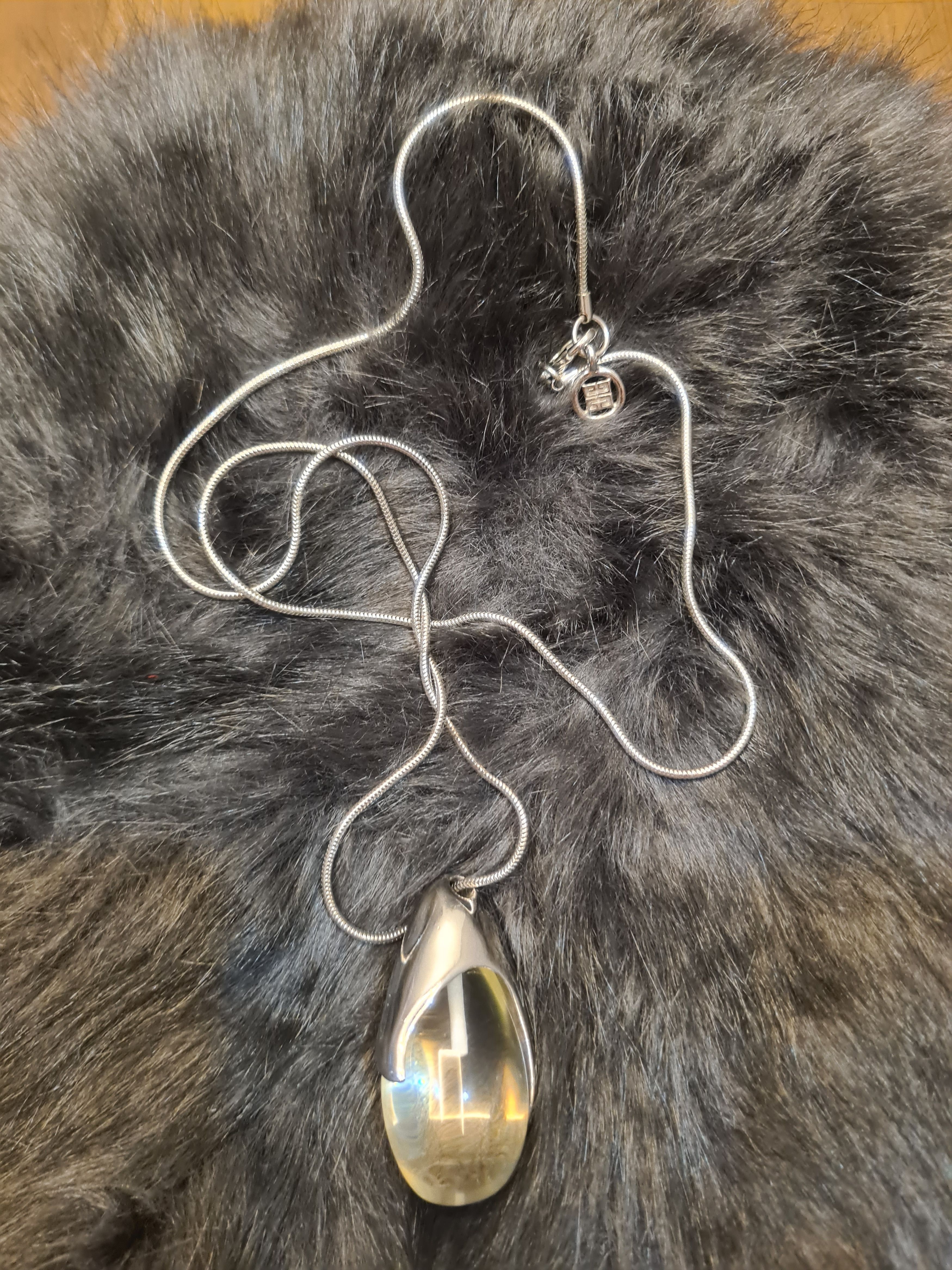 Givenchy tear drop necklace