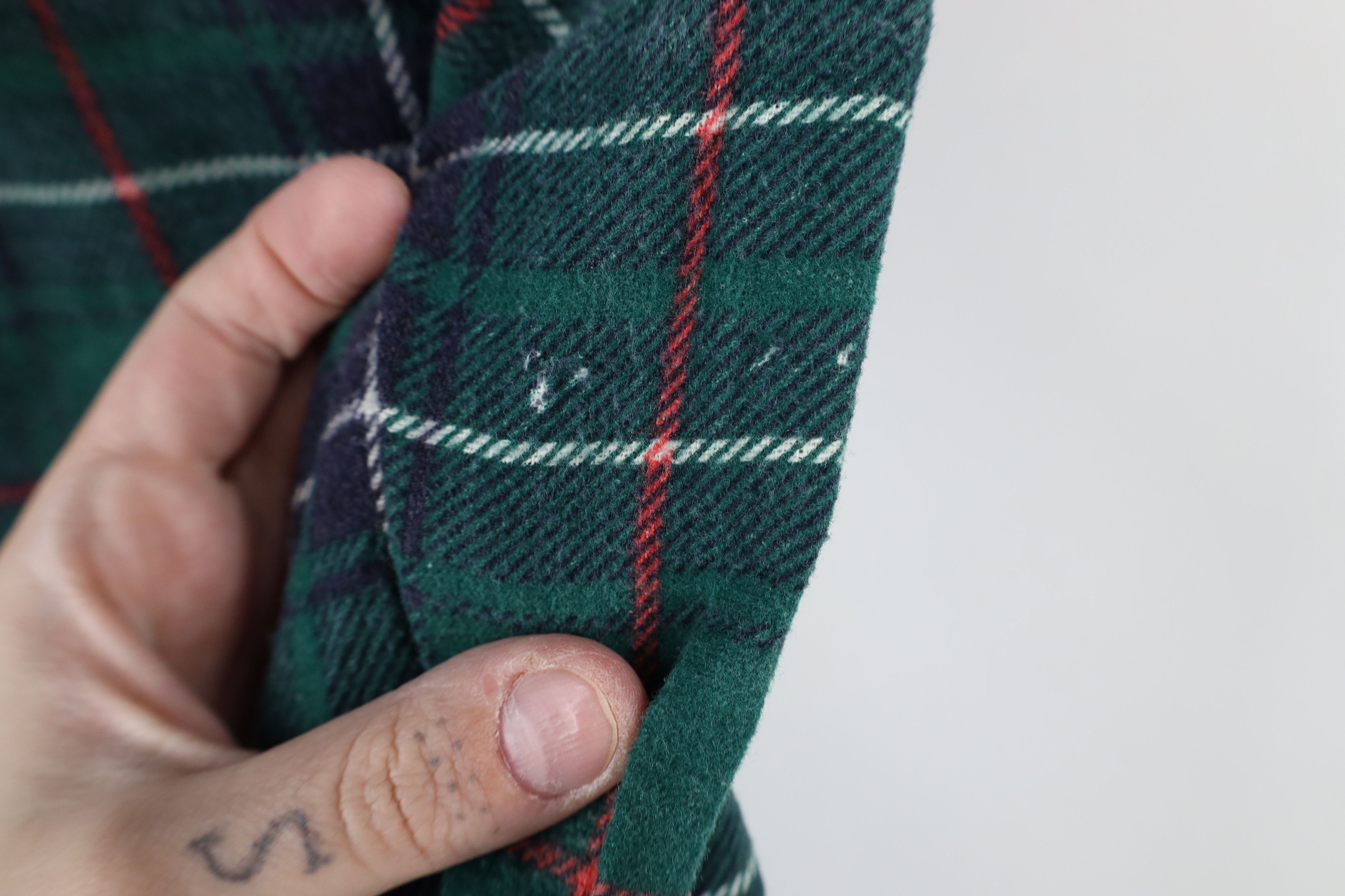 Vintage Vintage 90s Streetwear Collared Flannel Button Shirt Plaid Size US XXL / EU 58 / 5 - 4 Thumbnail