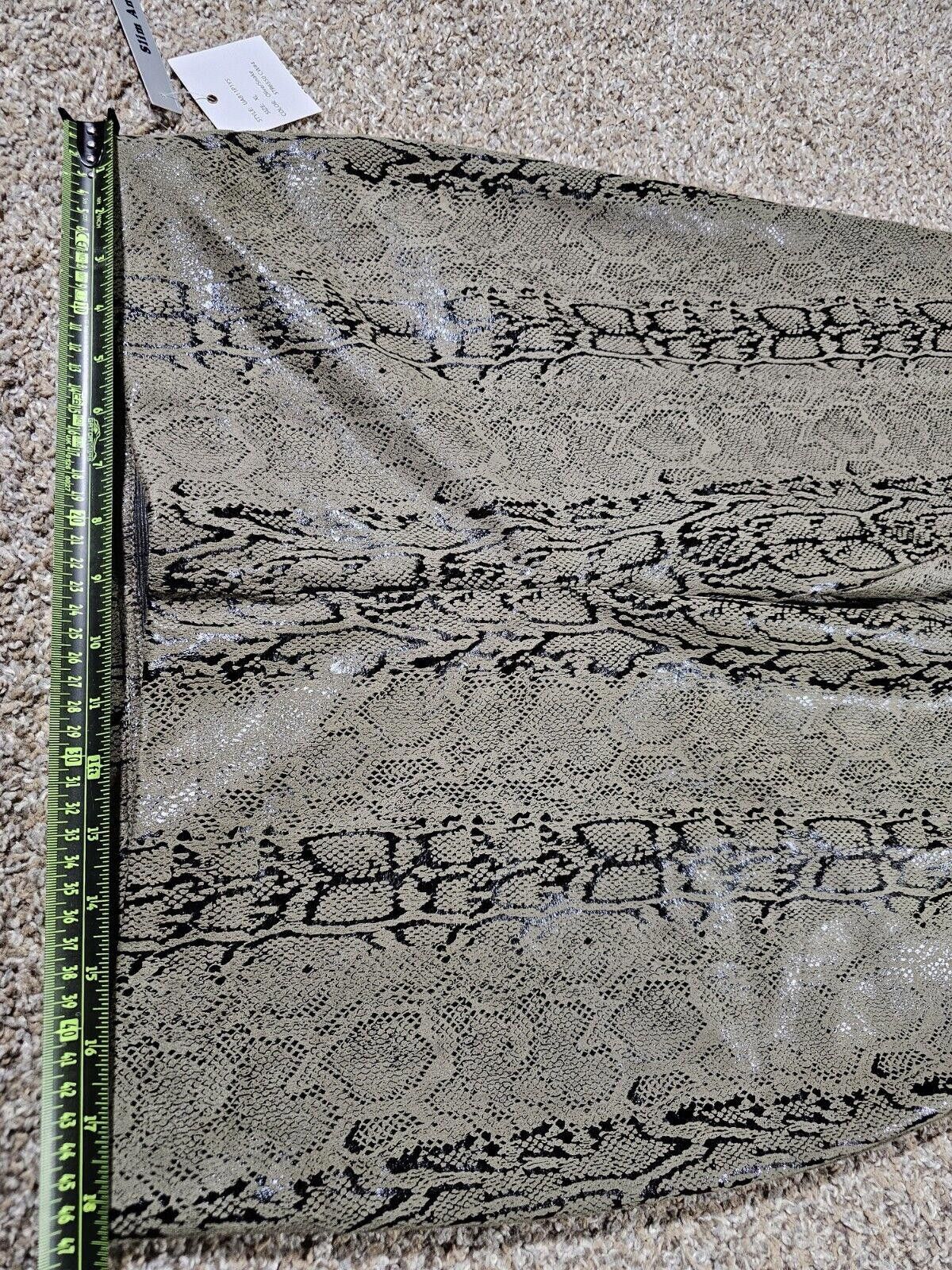 Designer Zac & Rachel XL Olive/snake slim ankle pants NWT Size 40" / US 18 - 4 Thumbnail