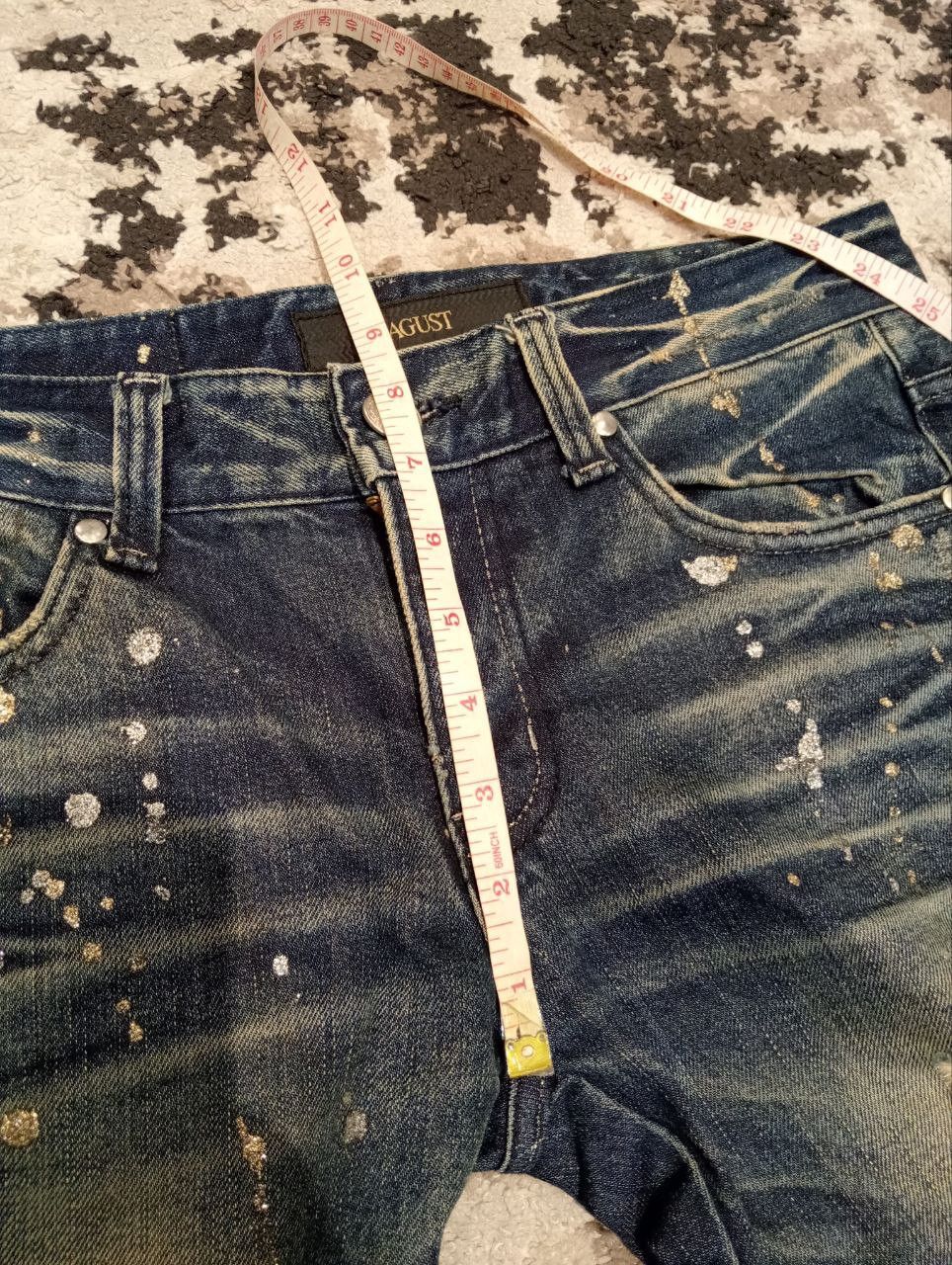 Japanese Brand Vintage Lagust Splatter Distressed Ankle Zip Jeans Size US 33 - 16 Thumbnail