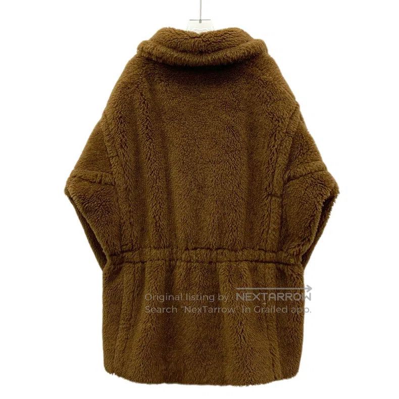 Max Mara Max Mara Dark Brown Teddy Alpaca Wool Collar Double Breast Size M / US 6-8 / IT 42-44 - 2 Thumbnail