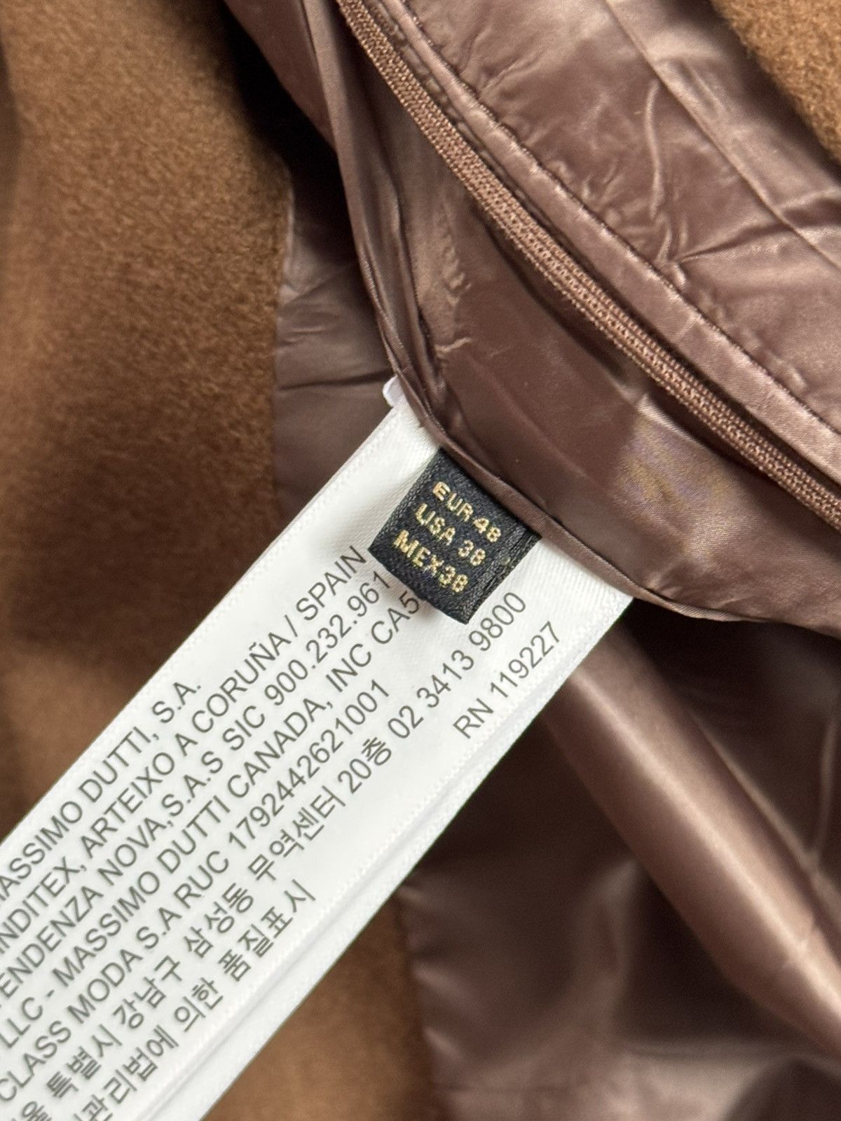Designer × Massimo Dutti Massimo Dutti EUR48/USA38 brown coat wool long jacket blazer Size M / US 6-8 / IT 42-44 - 16 Thumbnail