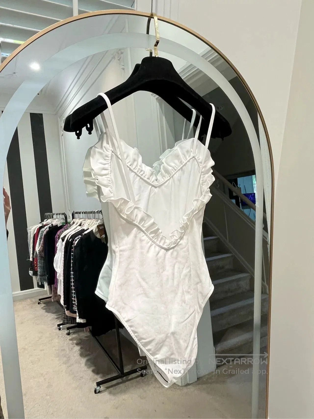 Chanel Chanel 23S White Ruffle Swimsuit. Size US 38 / EU 54 - 2 Thumbnail