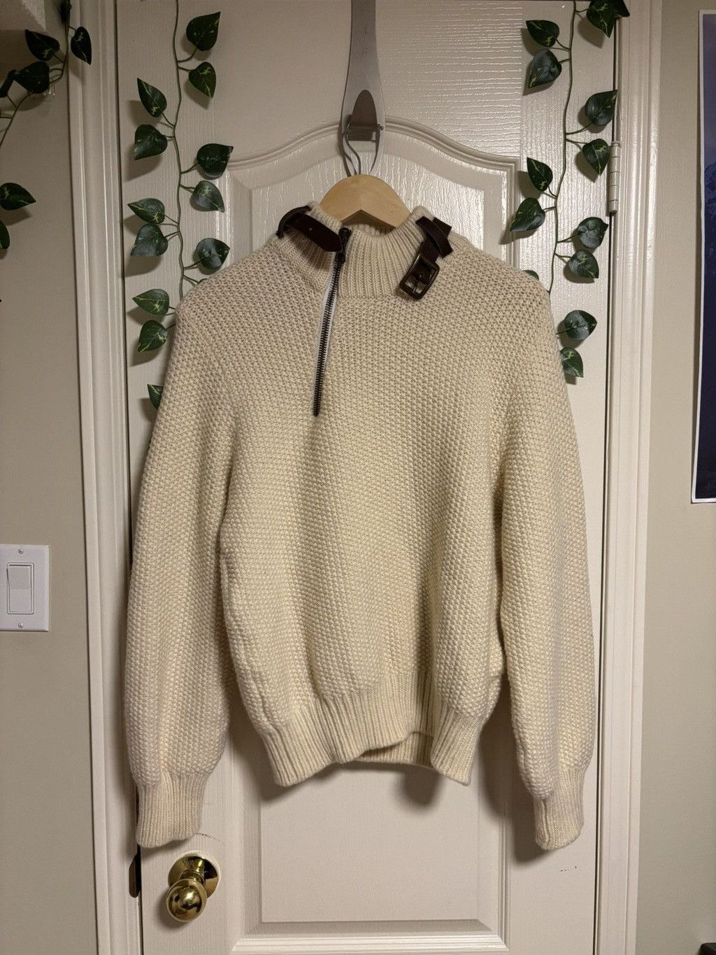 Dsquared2 Vintage rare 2000s cream half zip Dsquared2 sweater Size US XL / EU 56 / 4 - 1 Thumbnail