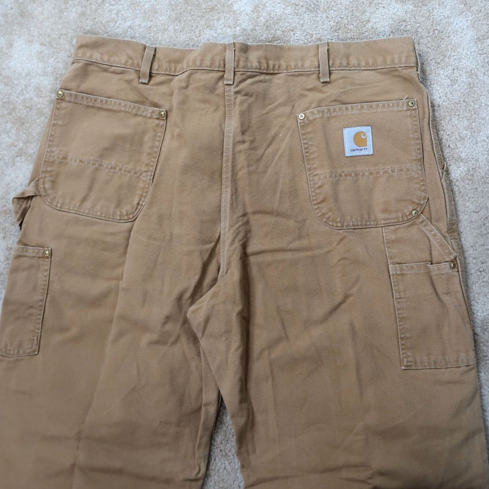 Carhartt Carhartt Carpenter Pants Men 42x32 Duck Canvas Baggy Straight 5-Pocket Brown 90s Style Workwear Cotton Jeans Size US 42 / EU 58 - 6 Thumbnail