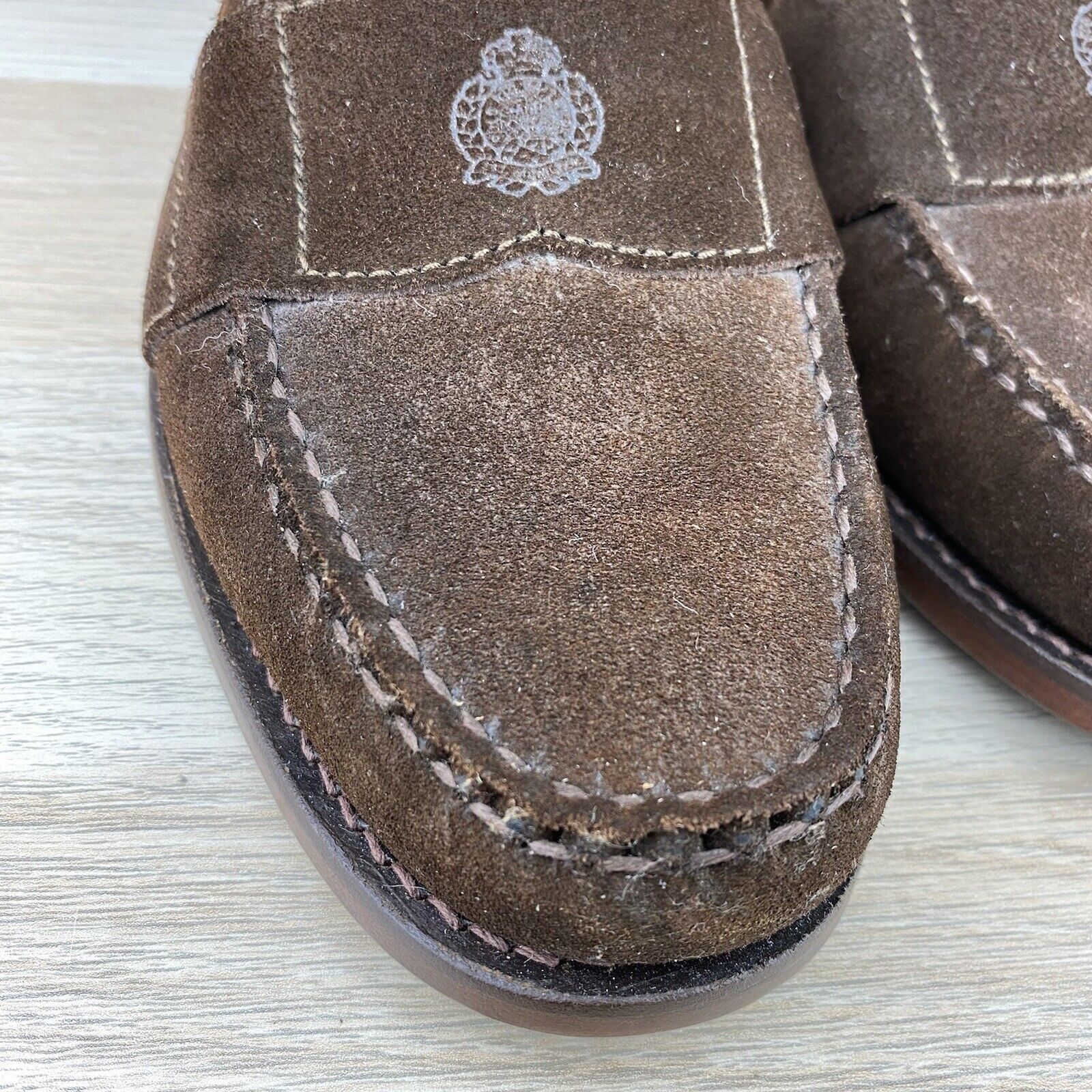 Polo Ralph Lauren Vintage Polo Ralph Lauren Suede Crest Loafers Leather 11.5D Size US 11.5 / EU 44-45 - 19 Thumbnail