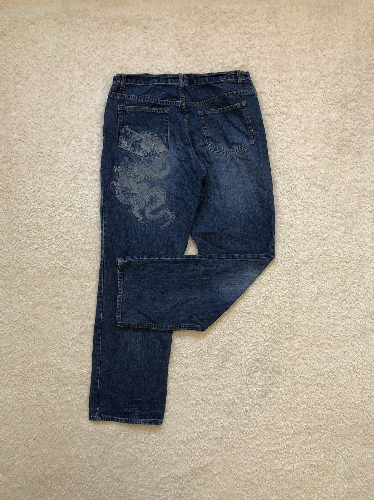 Nirvana × Vintage Pants Nirvana Dragon Vintage 90’s Jeans Size US 34 / EU 50 - 1 Thumbnail
