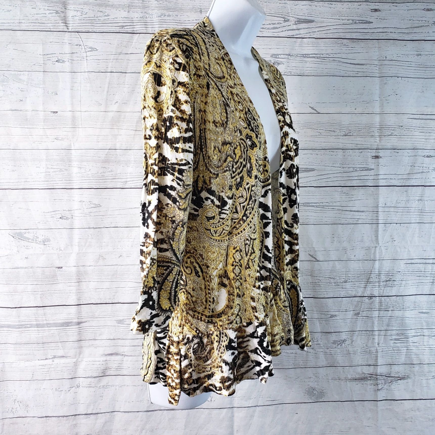 Vintage Chico's Womens Cardigan 3/4 Sleeve Shirt? Size M / US 6-8 / IT 42-44 - 3 Thumbnail