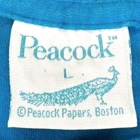 Vintage VINTAGE Peacock T-Shirt Mens Large Blue Still Perfect After 50 Yrs Made In USA Shirt Mens L Blue Graphic Print USA 50th Birthday Vintage Tee Size US L / EU 52-54 / 3 - 3 Thumbnail
