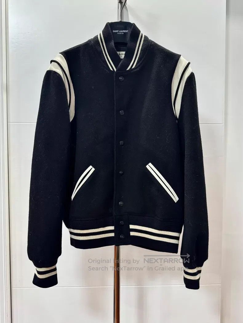 Saint Laurent Paris Saint Laurent Paris Original Black and White Baseball Jack Size US M / EU 48-50 / 2 - 1 Thumbnail