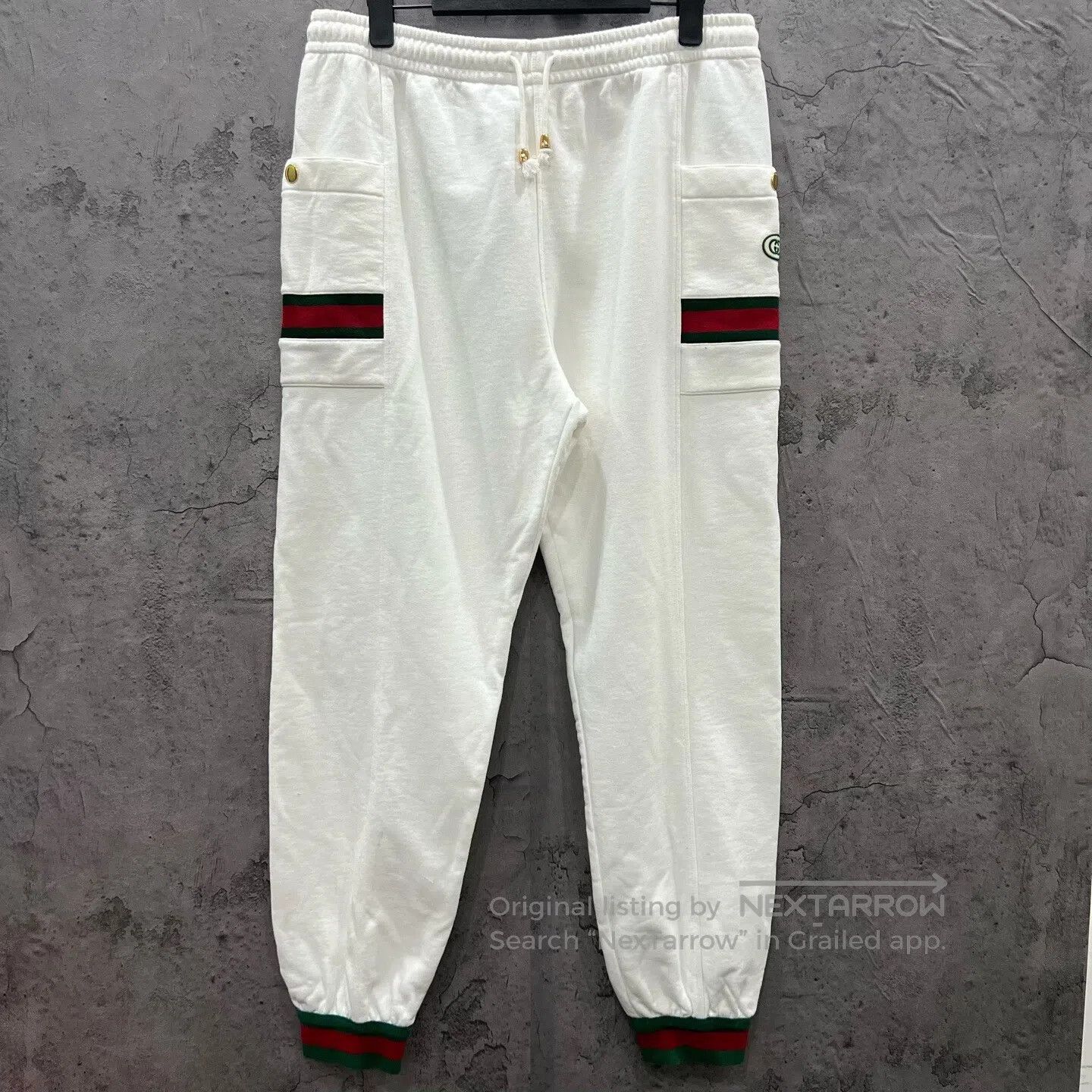 Gucci Guicci size L Red and Green Braided Double G Sport Pants| Size US 27 - 1 Thumbnail