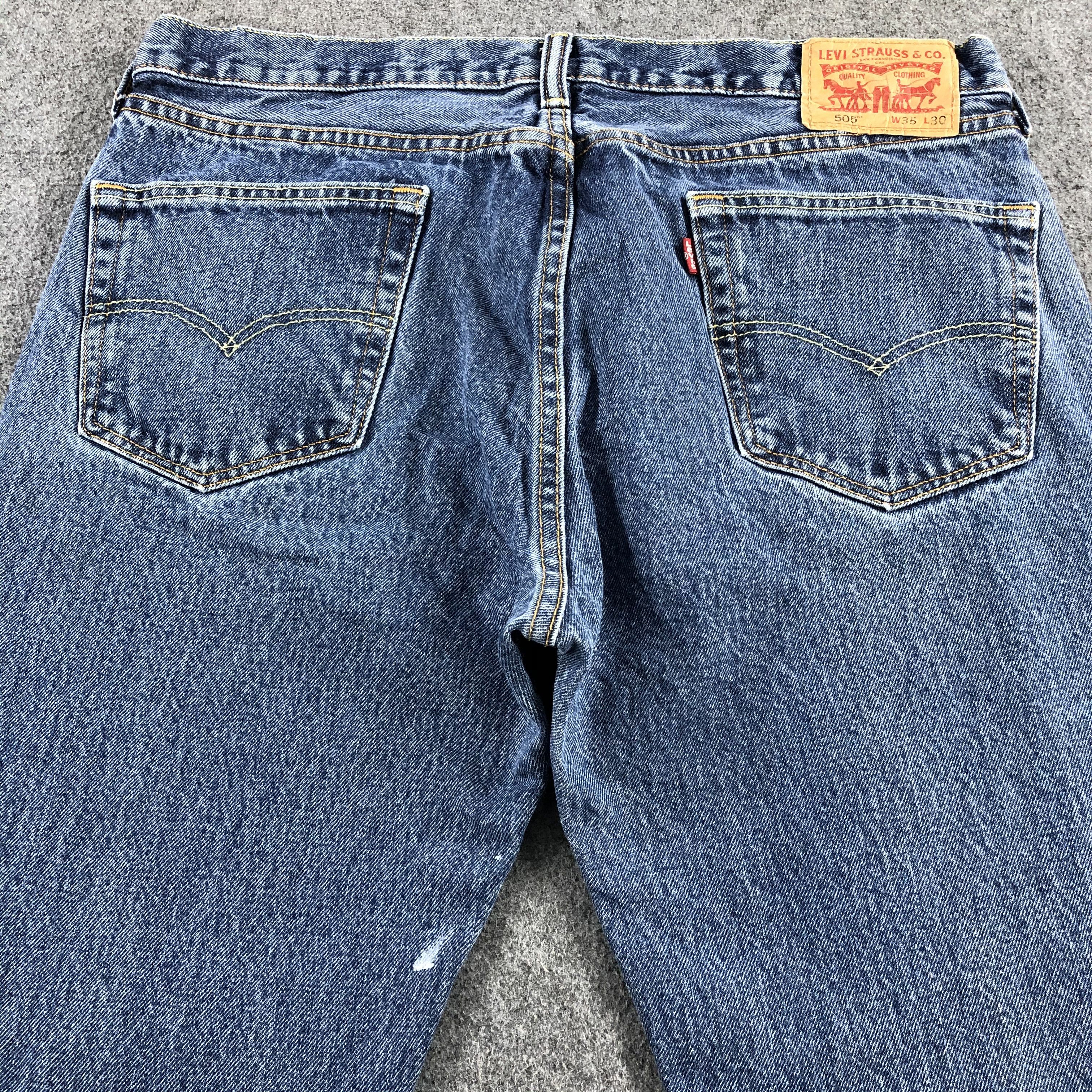 Levi's Vintage Blue Wash Levis 505 Jeans-J2147 Size US 36 / EU 52 - 4 Thumbnail