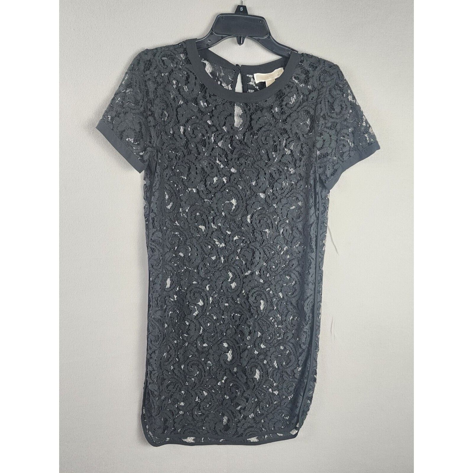 Michael Kors Michael Kors Black Lace Crochet Overlay Blouse Size 4 Size S / US 4 / IT 40 - 1 Thumbnail