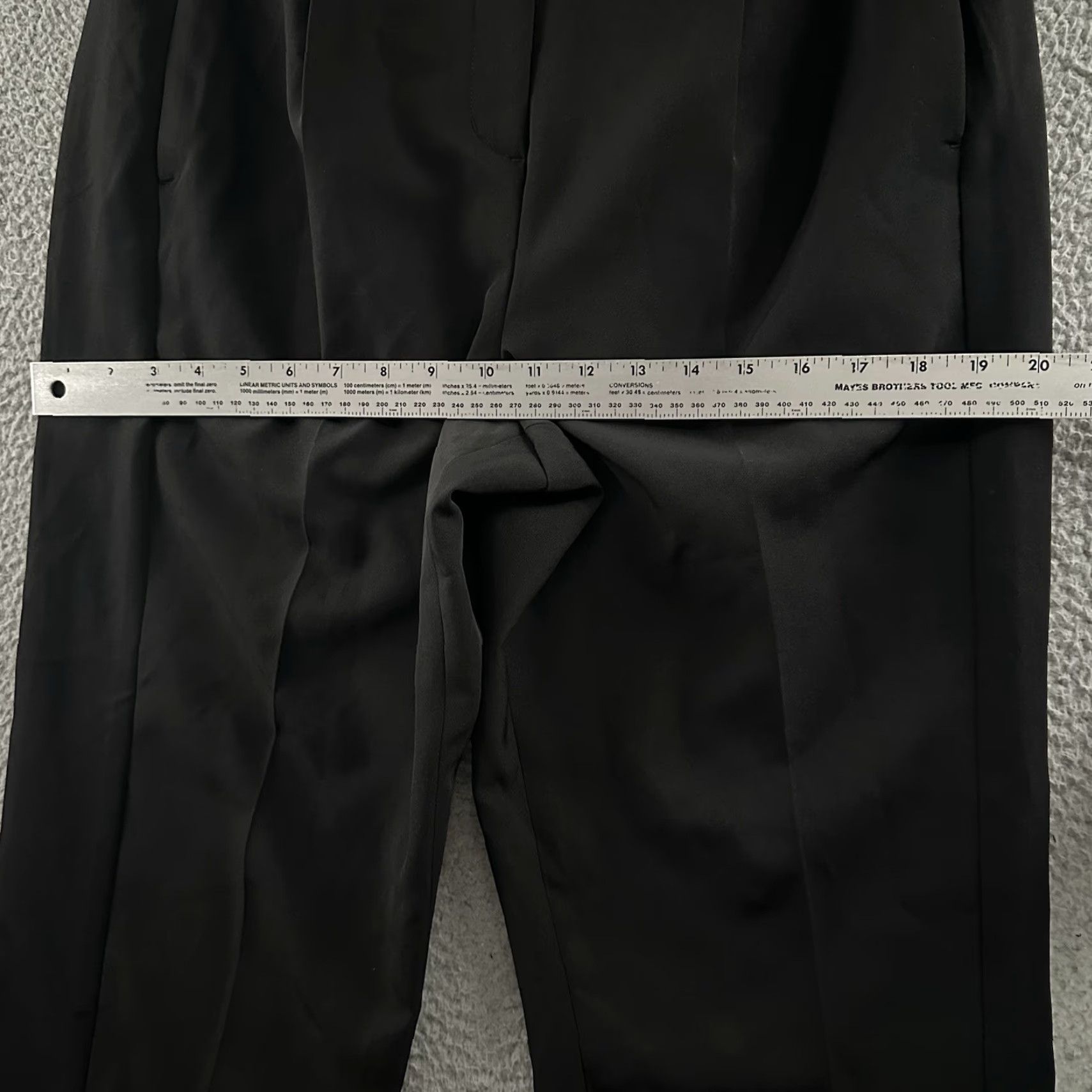 Express Express Womens Pants Size 12 Black Ankle High Rise Career Polyester Blend Size 34" / US 12 / IT 48 - 7 Thumbnail