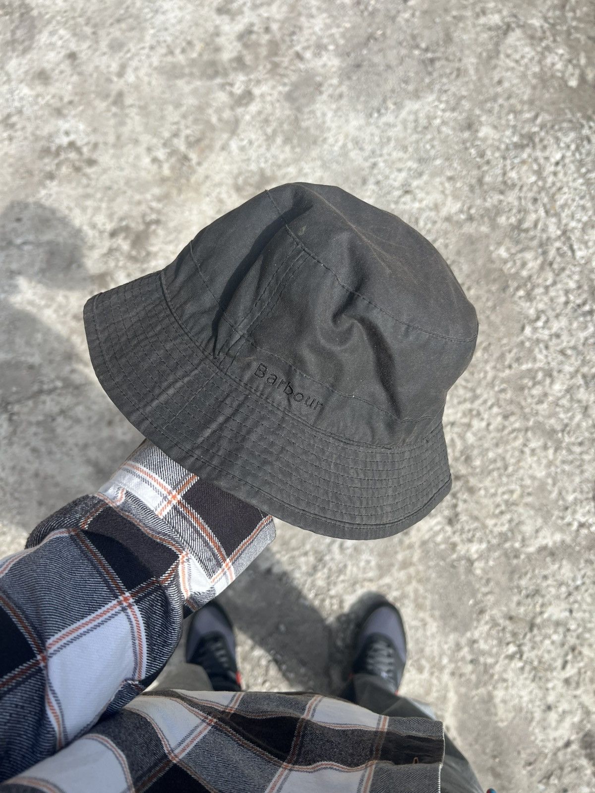 Barbour × Vintage VERY RARE BARBOUR HATS WAXED PANAMA CASUAL ENGLAND STYLE 90s Size ONE SIZE - 1 Thumbnail