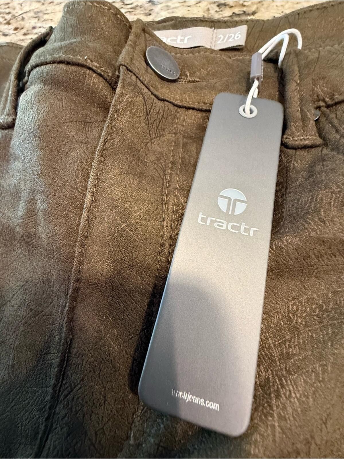 Other Tractr faux suede brown country western skinny jeans SZ 2/26 Size 26" / US 2 / IT 38 - 7 Thumbnail