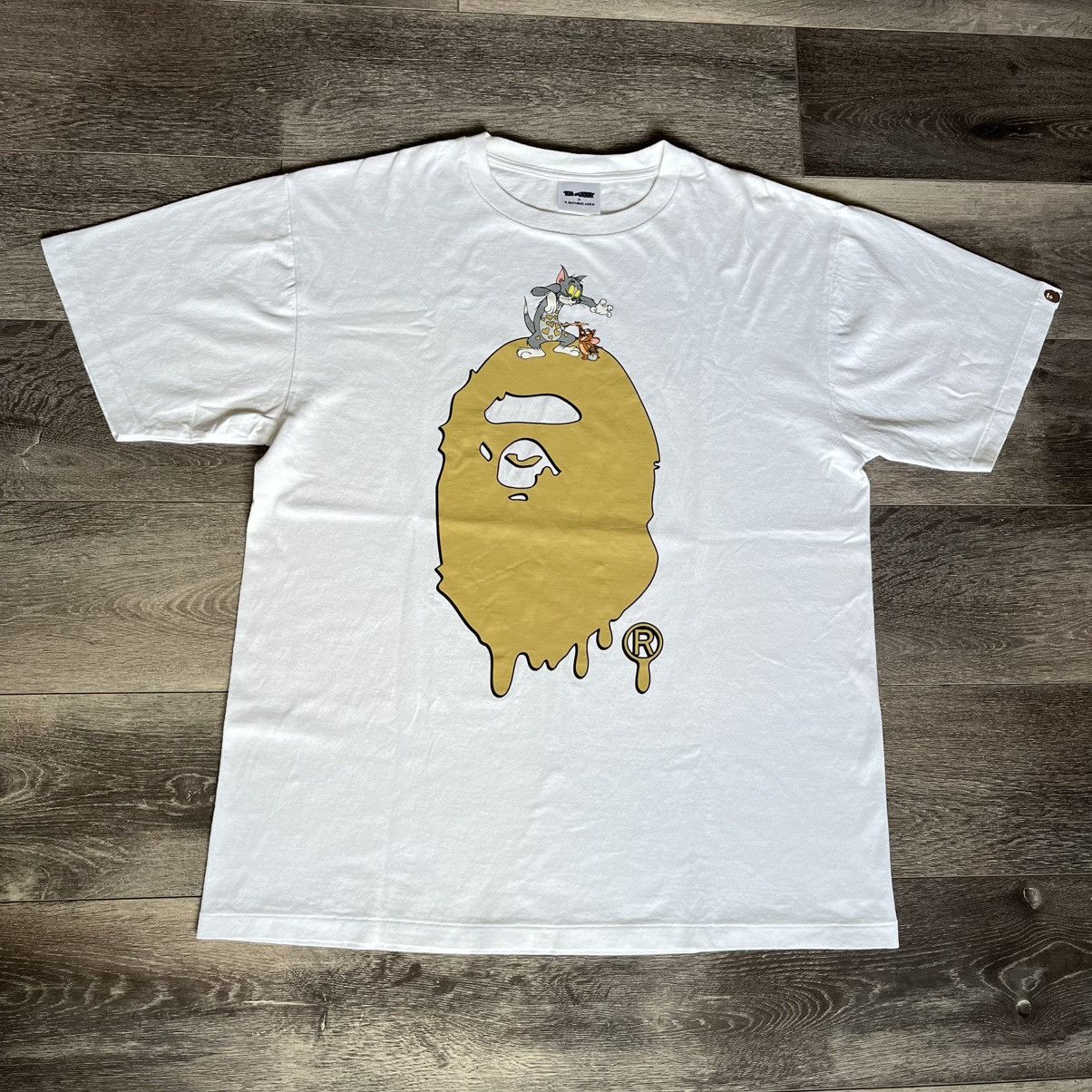 Bape RARE A Bathing Ape Bape x Tom and Jerry Painting Graphic Tee Size US XL / EU 56 / 4 - 1 Thumbnail
