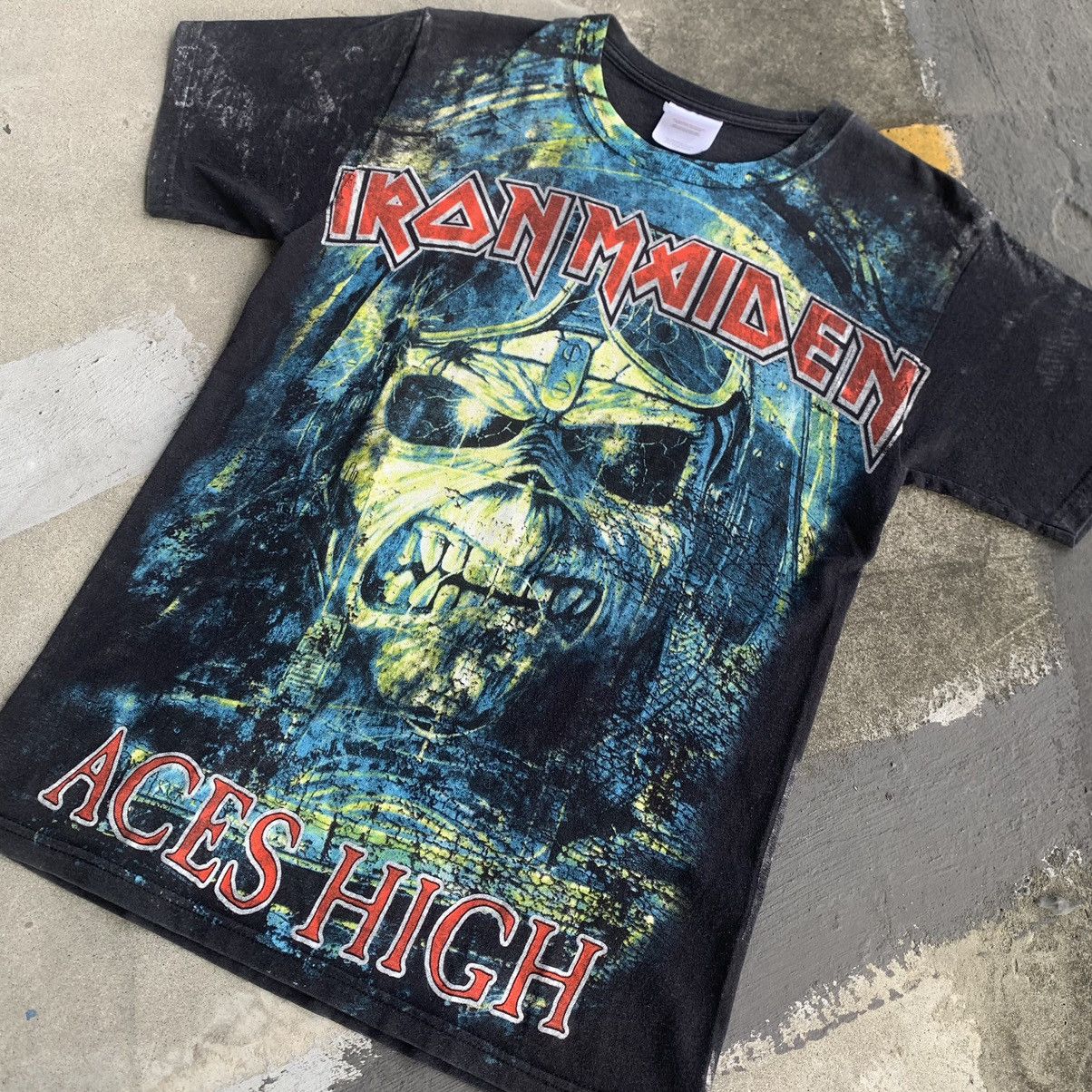 Iron Maiden × Vintage Vintage y2k Iron Maiden Aces High Band Tshirt Size US S / EU 44-46 / 1 - 2 Thumbnail