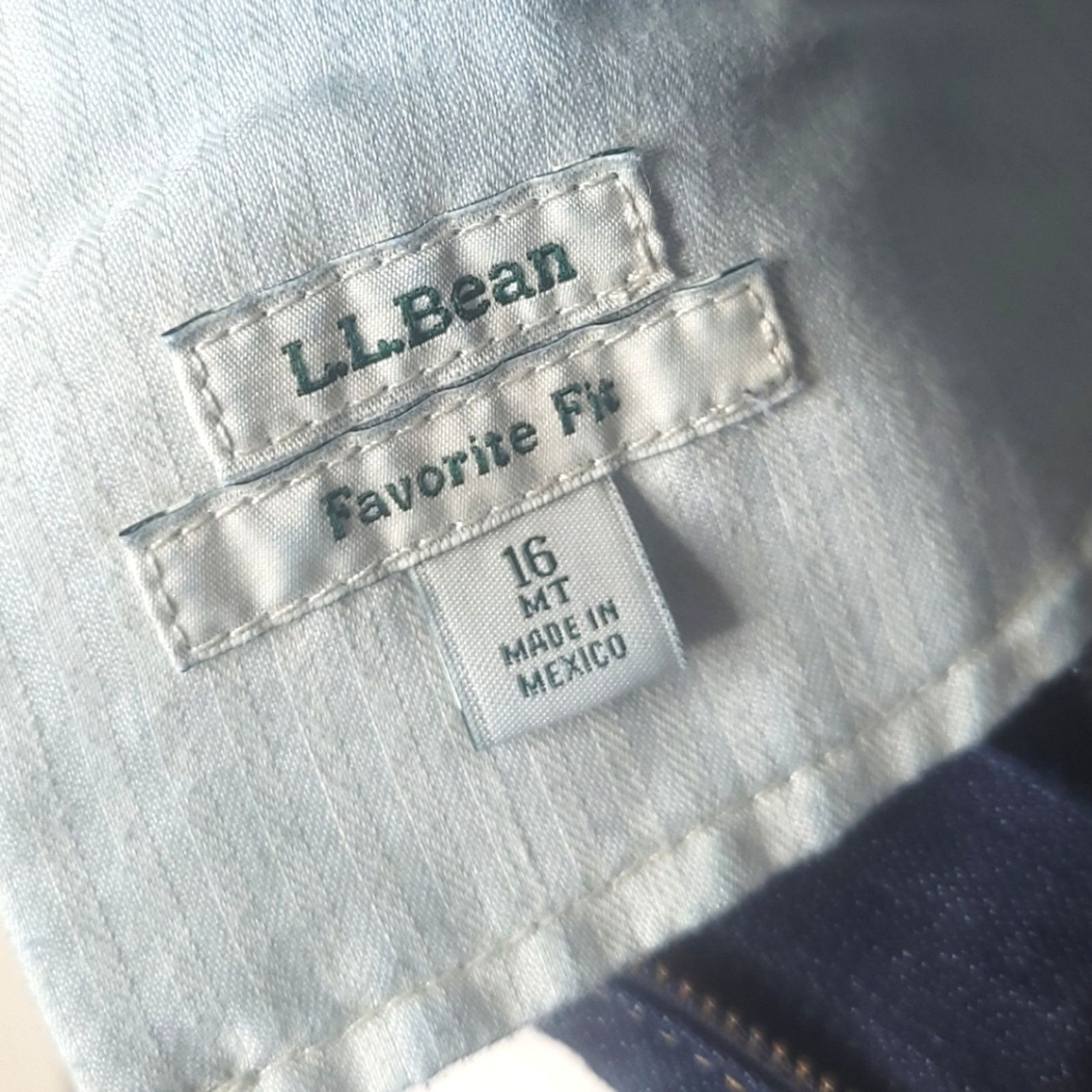 L.L. Bean LL Bean Favorite Fit Womens 16 Medium Tall Jeans High Rise Size 34" / US 12 / IT 48 - 4 Thumbnail
