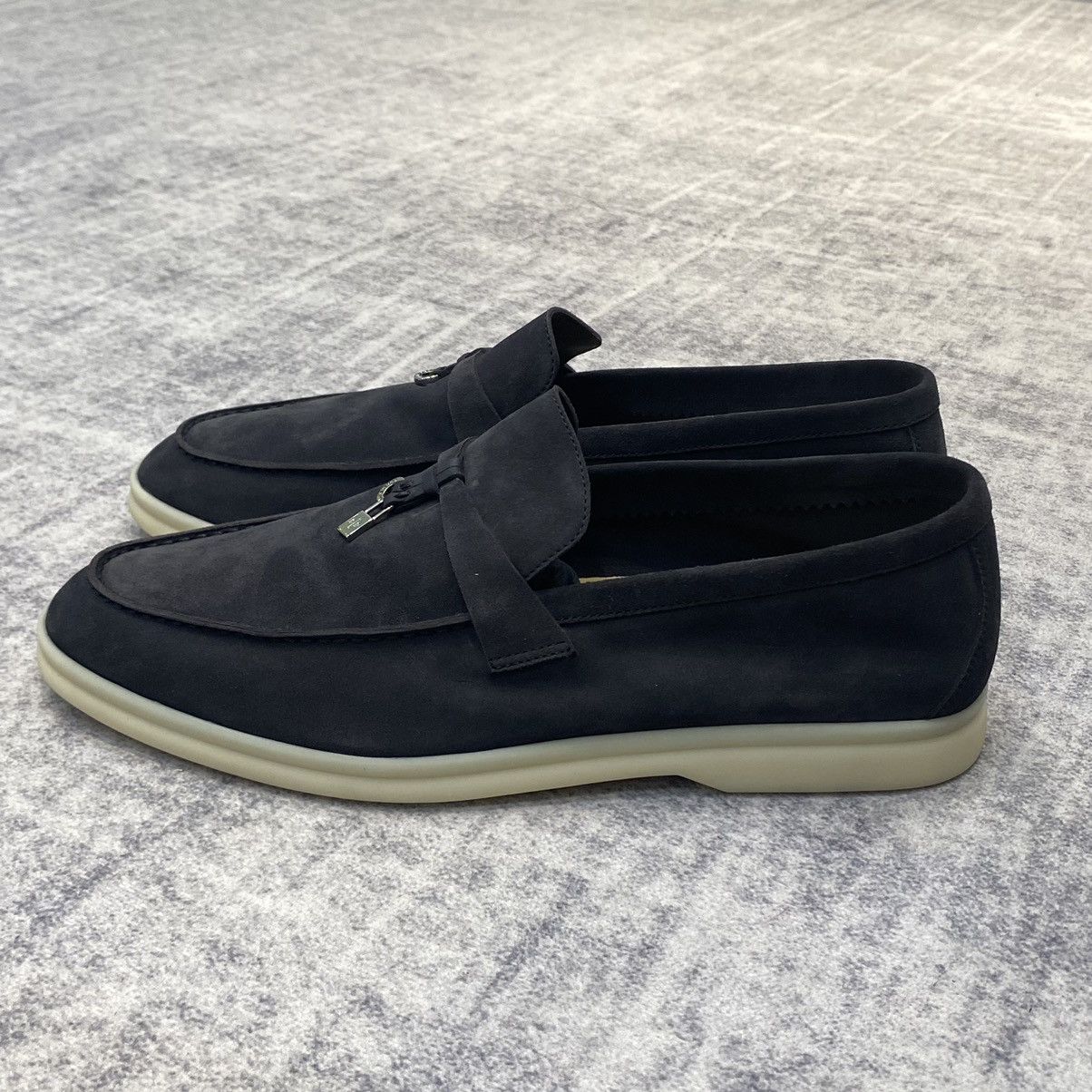 Loro Piana Loro Piana Summer Charms Walk 13 Suede Argo Blue Melange Size US 9 / EU 42 - 4 Thumbnail
