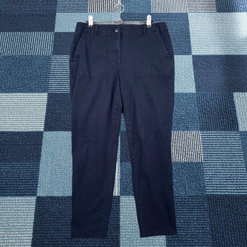 Talbots Talbots Pants Womens Blue Slim Fit Mid Rise Straight Leg Stretch Utility Ankle Size 6 Size 28" / US 6 / IT 42 - 1 Thumbnail