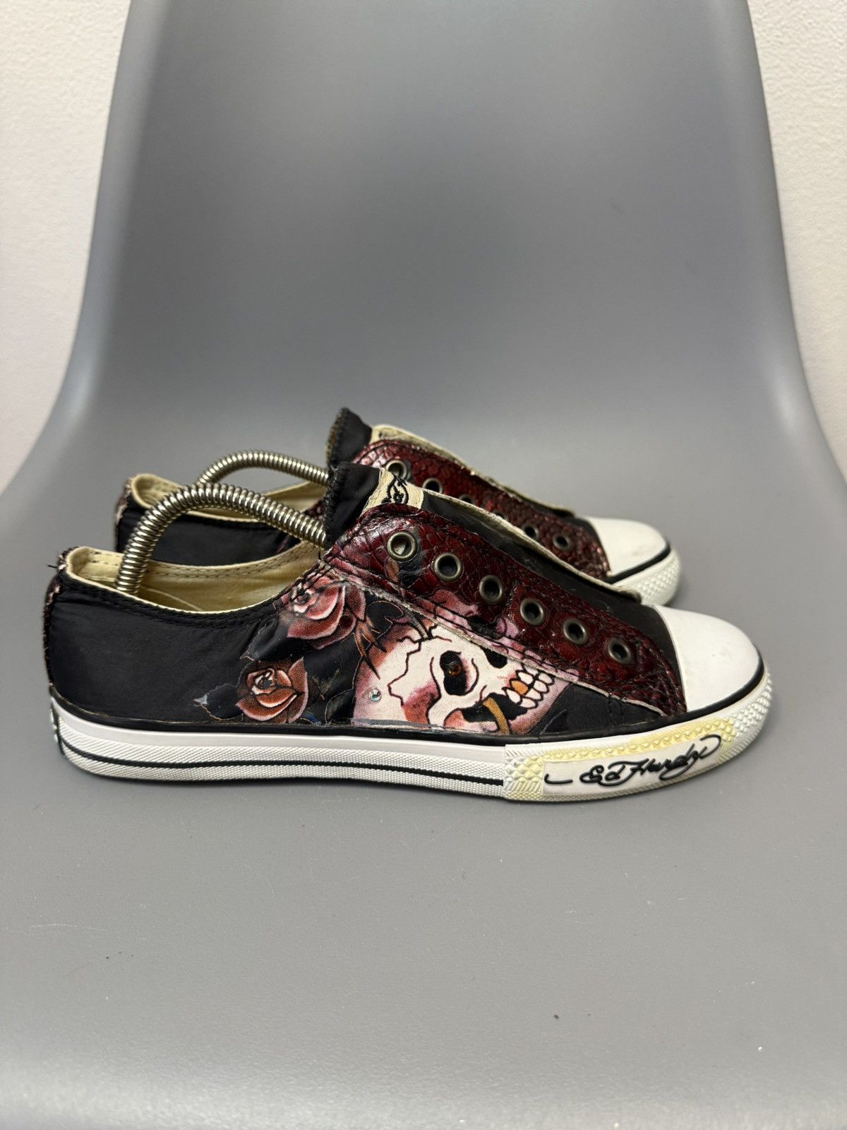 Mens Vintage Ed Hardy Sneakers Shoes Tiger Dragon Y2K Rare