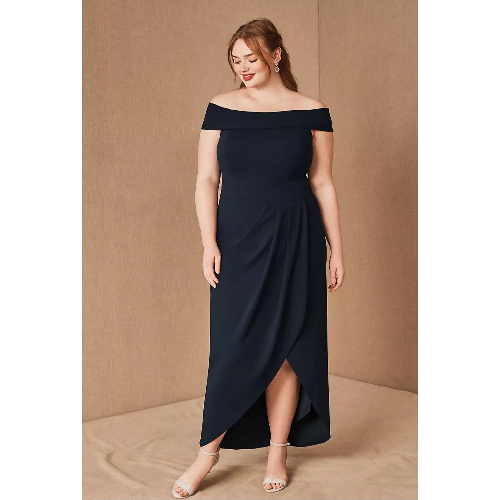 Anthropologie New Anthropologie BHLDN Thompson Dress OFF-THE-SHOULDER $168 Size XL / US 12-14 / IT 48-50 - 4 Thumbnail